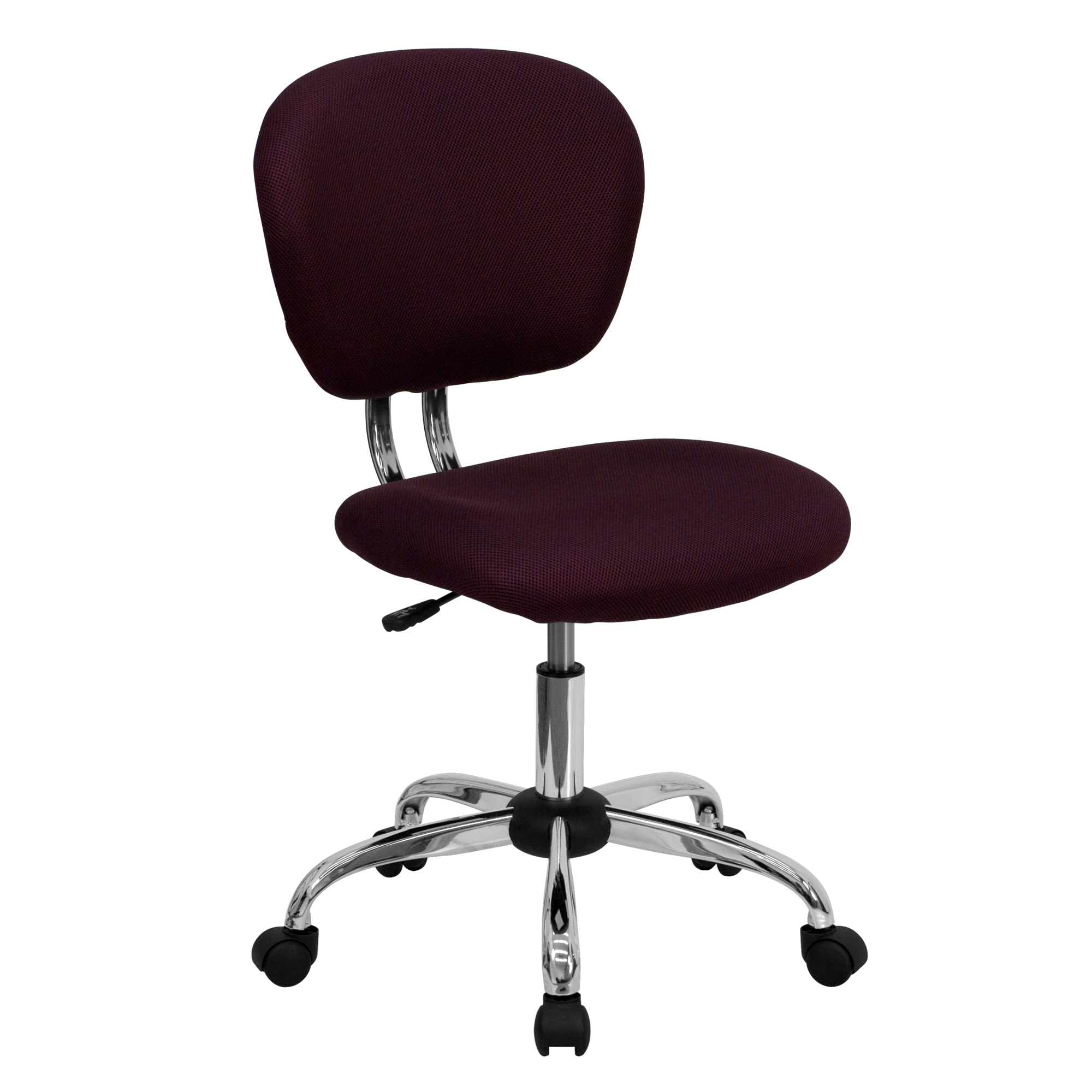 Flash Furniture, Mid-Back Burgundy Mesh Padded Task Office Chair, Primary Color Burgundy, Included (qty.) 1, Model H2376FBY