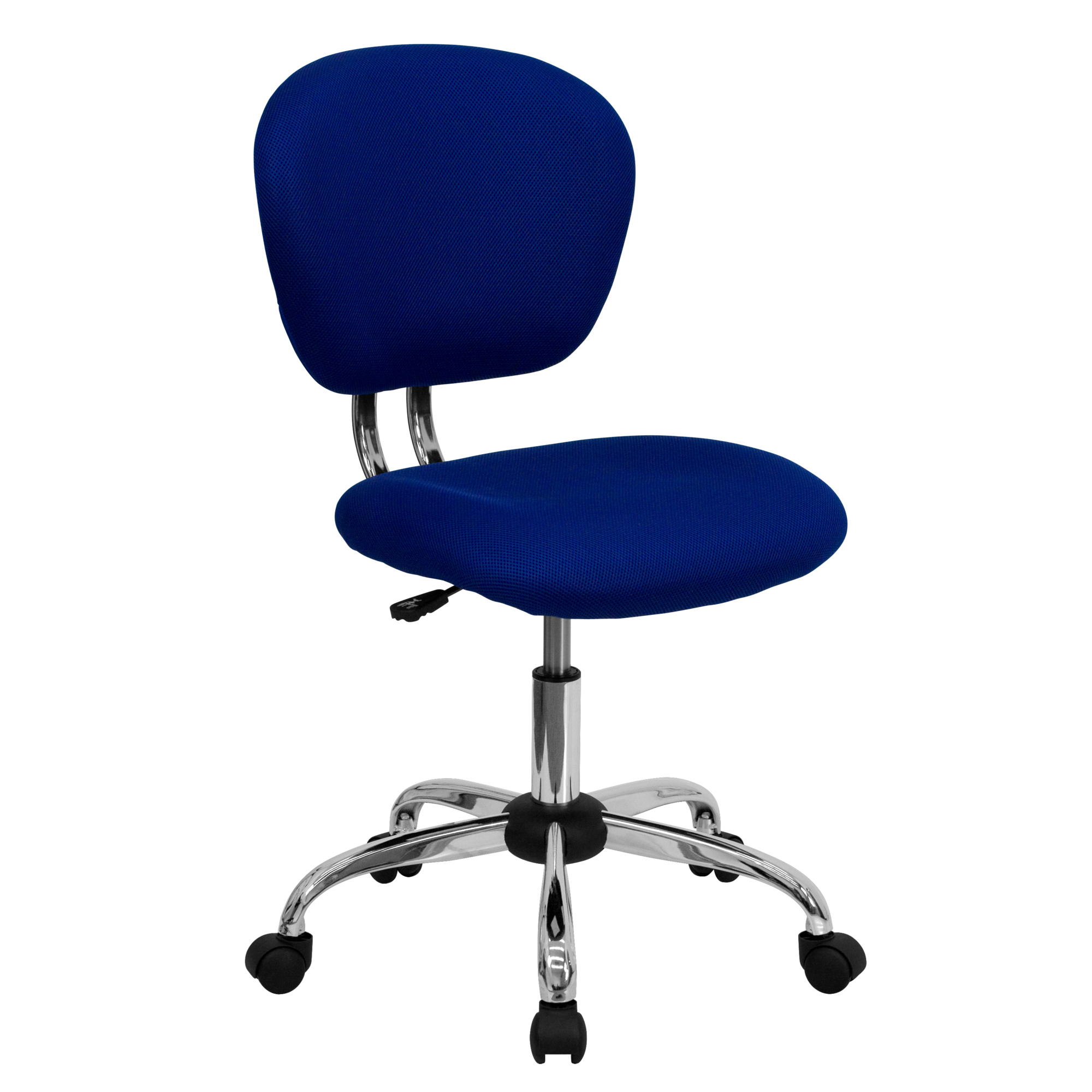 Flash Furniture, Mid-Back Blue Mesh Padded Swivel Office Chair, Primary Color Blue, Included (qty.) 1, Model H2376FBLUE