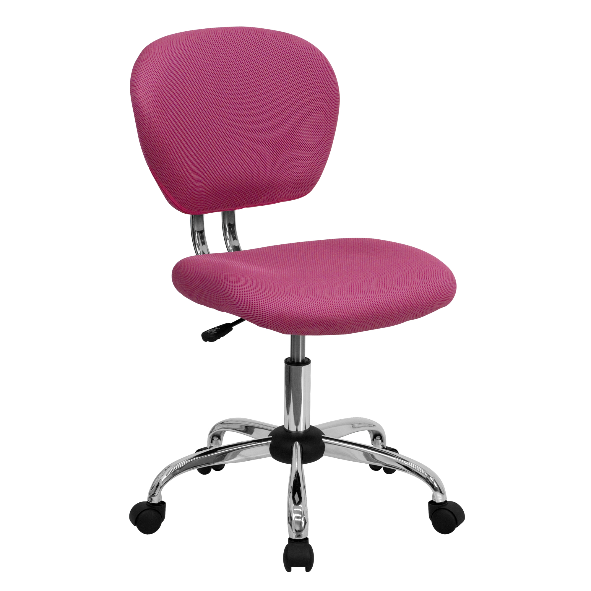 Flash Furniture, Mid-Back Pink Mesh Padded Swivel Office Chair, Primary Color Pink, Included (qty.) 1, Model H2376FPINK