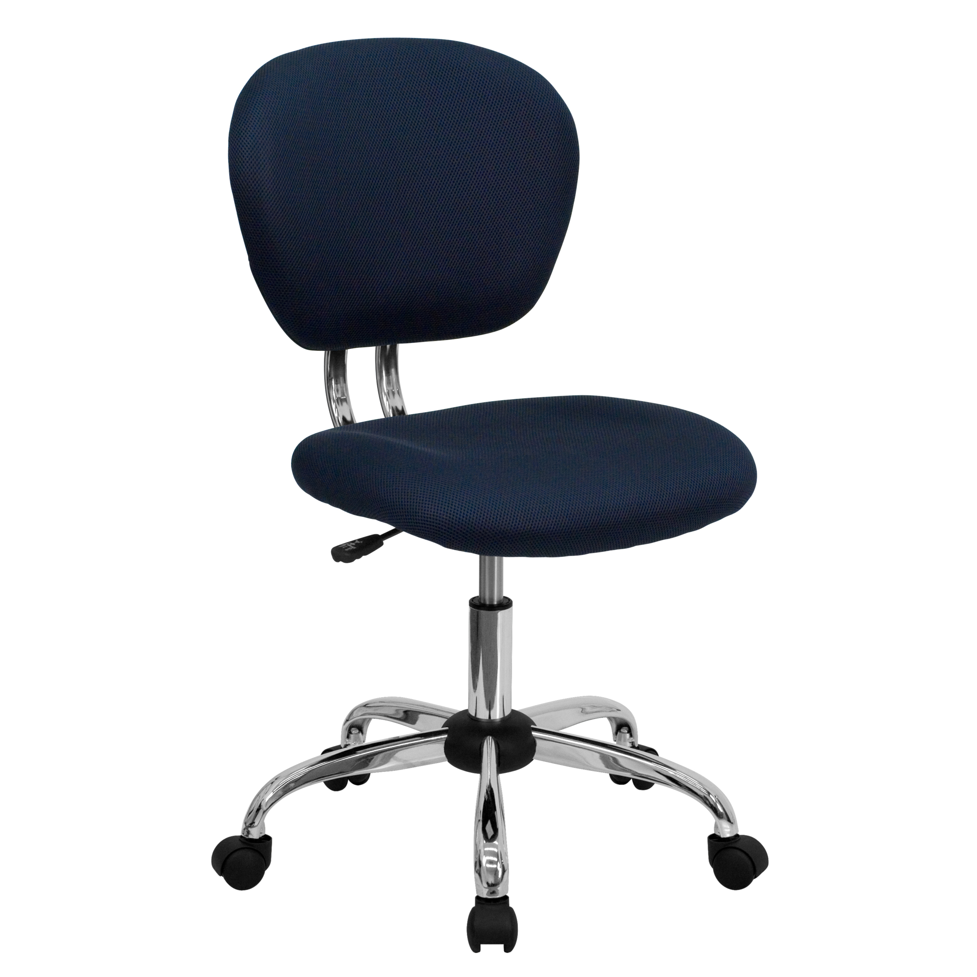 Flash Furniture, Mid-Back Navy Mesh Padded Swivel Office Chair, Primary Color Blue, Included (qty.) 1, Model H2376FNAVY