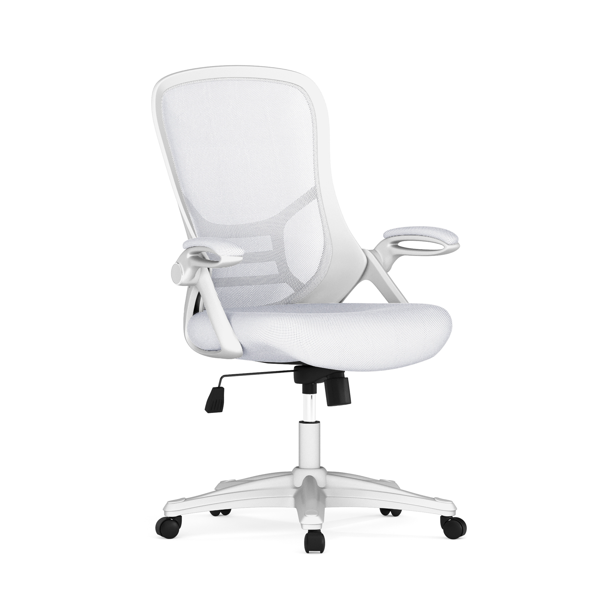 Flash Furniture, White Mesh/White Frame Ergonomic Office Chair, Primary Color White, Included (qty.) 1, Model HL00161WHWH