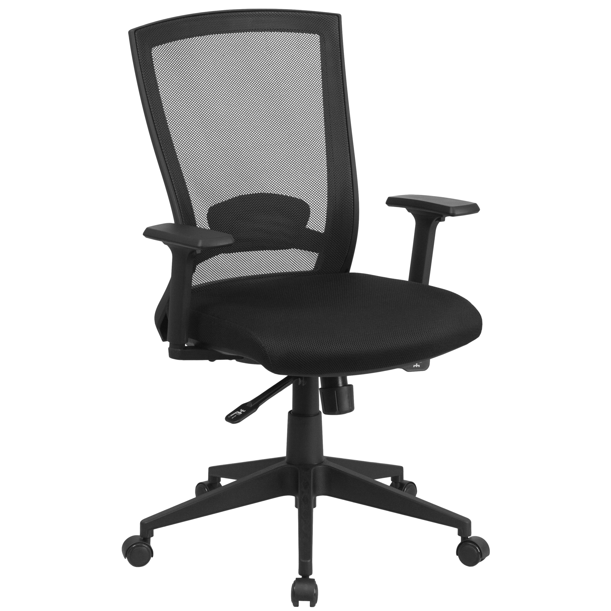 Flash Furniture, Mid-Back Black Mesh Ergonomic Office Chair, Primary Color Black, Included (qty.) 1, Model HL0004K