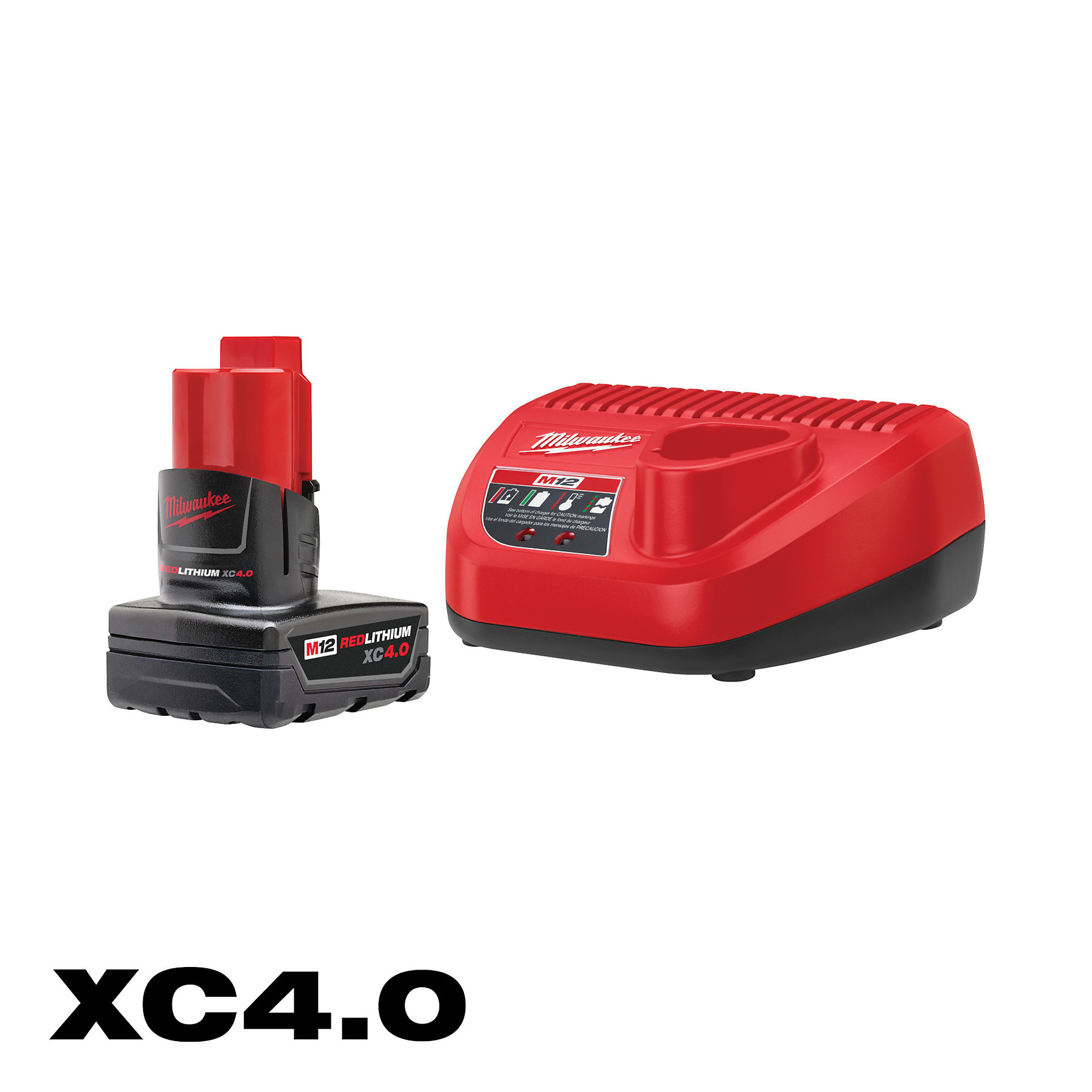 Milwaukee M12 REDLITHIUM , M12 REDLITHIUM XC4.0 Starter Kit, Battery Type Lithium-ion, Batteries (qty.) 1 Model 48-59-2440