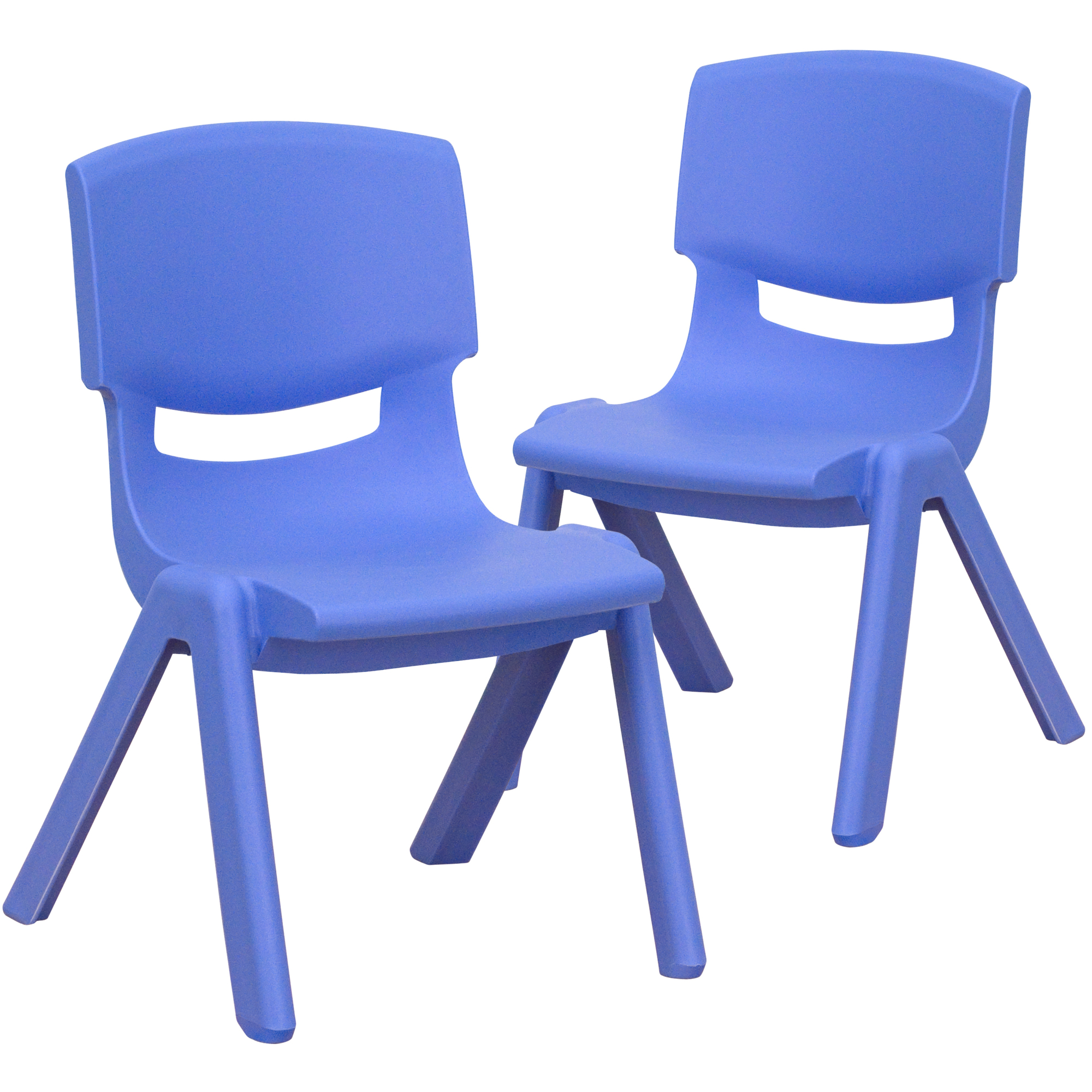 Flash Furniture, 2 Pack Blue Plastic School Chair-10.5Inch H Seat, Primary Color Blue, Included (qty.) 2, Model 2YUYCX003BLUE