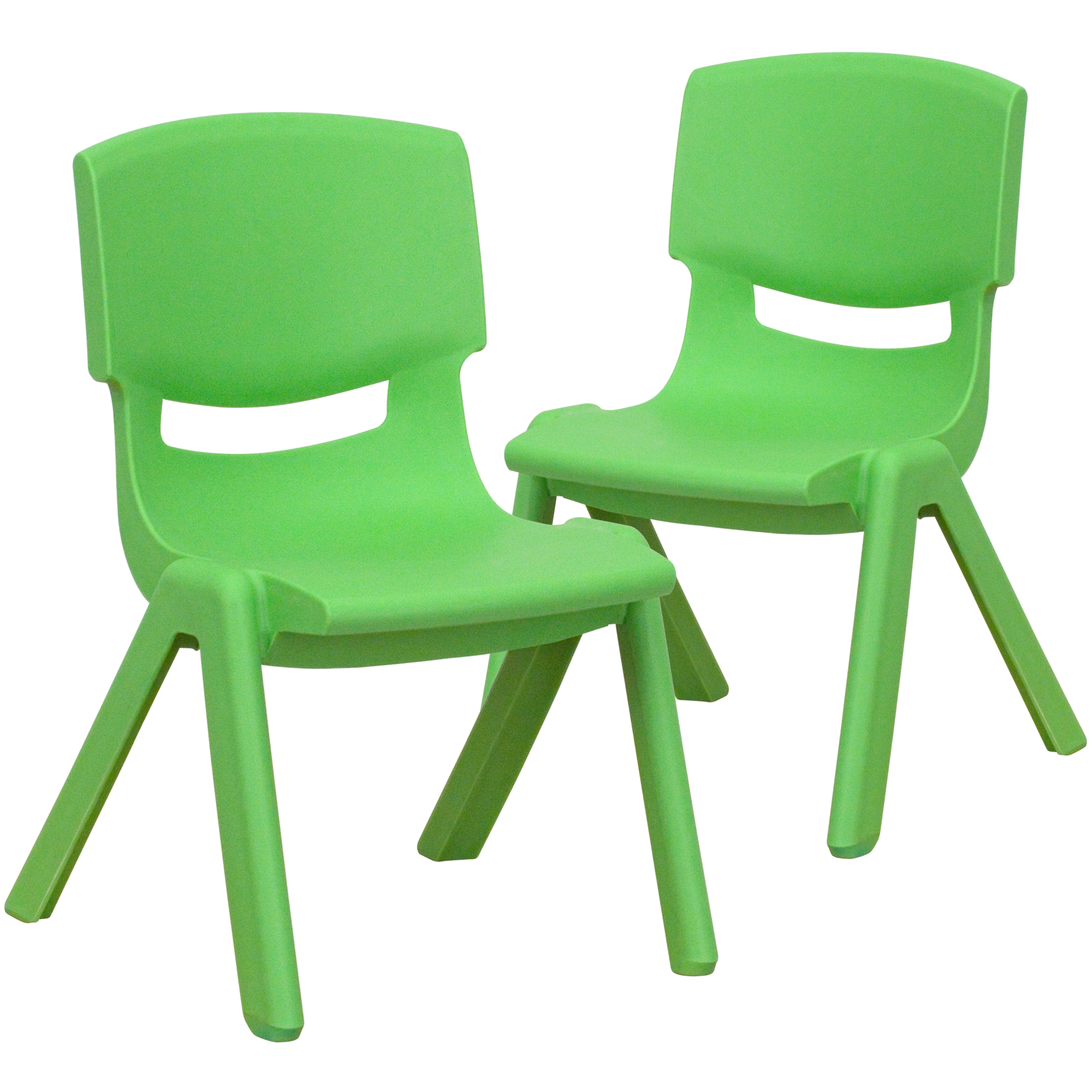 Flash Furniture, 2 Pack Green Plastic School Chair-10.5Inch H Seat, Primary Color Green, Included (qty.) 2, Model 2YUYCX003GREEN
