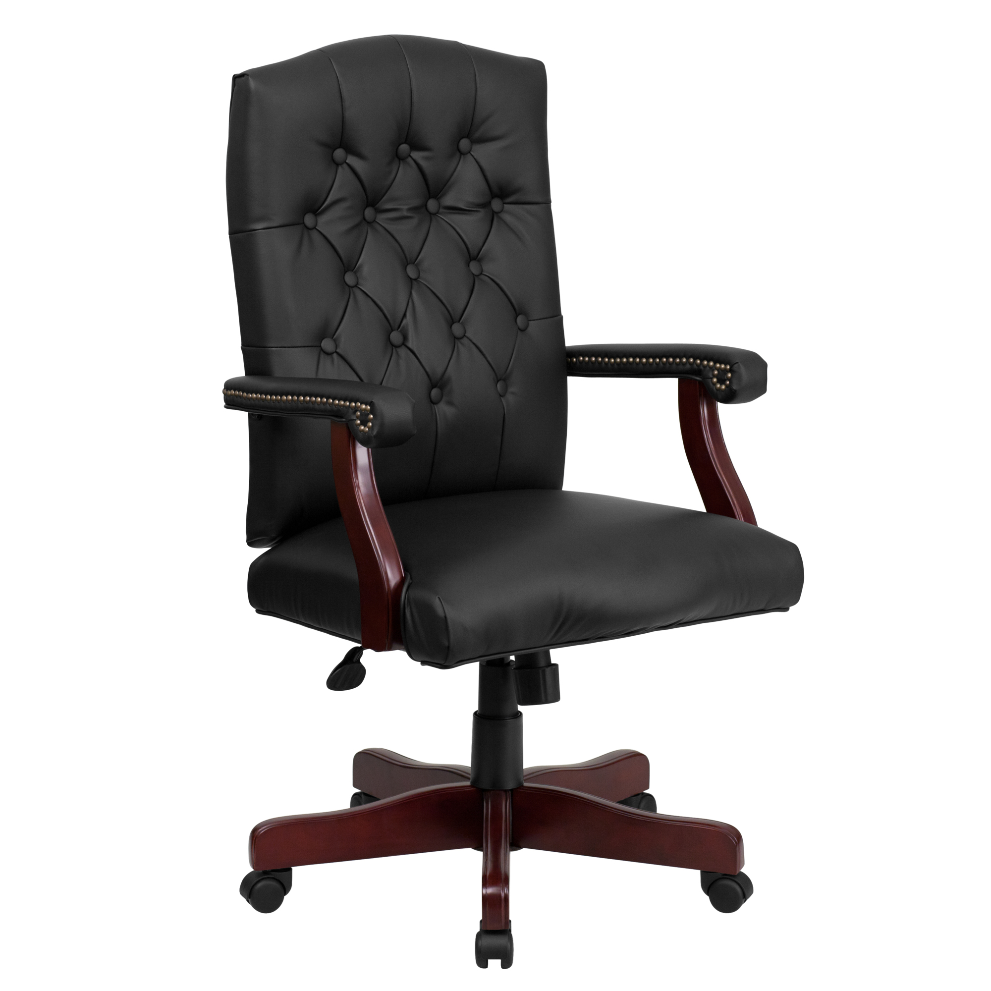 Flash Furniture, Martha Washington Black Executive Office Chair, Primary Color Black, Included (qty.) 1, Model 801LLF05BKLEA