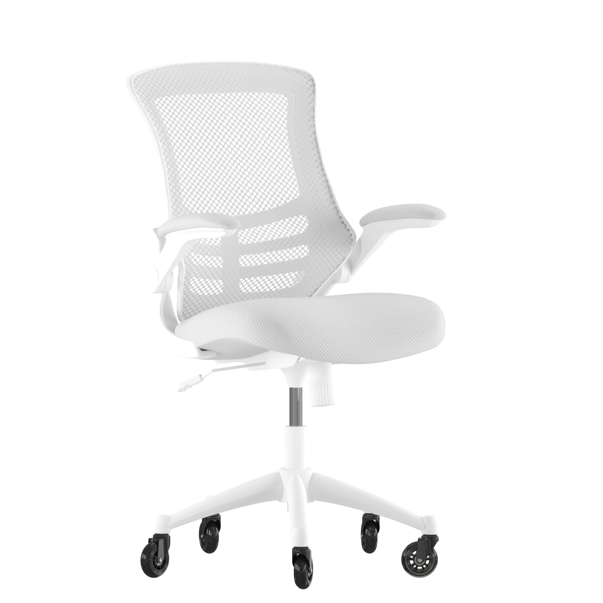 Flash Furniture, Gray Mesh Mid-Back Task Chair with Roller Wheels, Primary Color Gray, Included (qty.) 2, Model BLX5MWHGYRLB