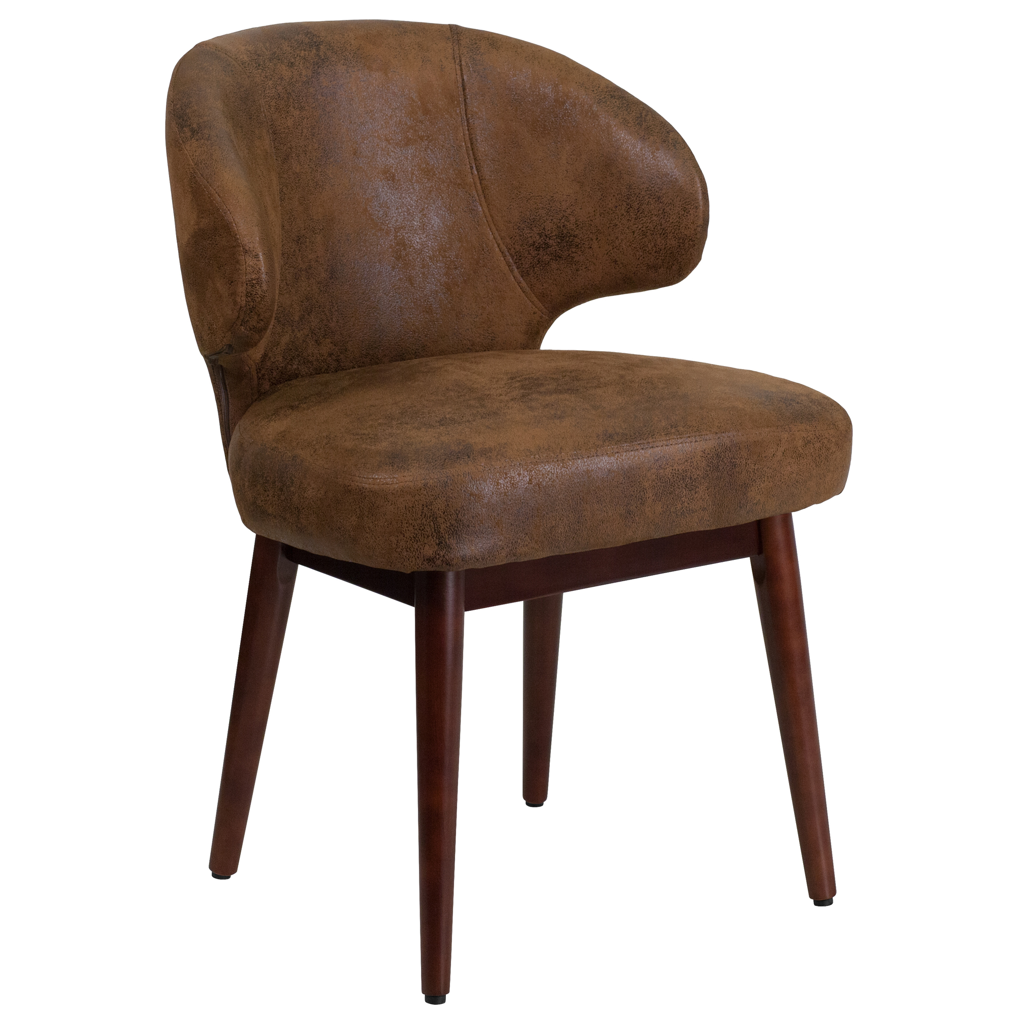 Flash Furniture, Bomber Jacket Microfiber Chair with Walnut Legs, Primary Color Brown, Included (qty.) 1, Model BT5BOM