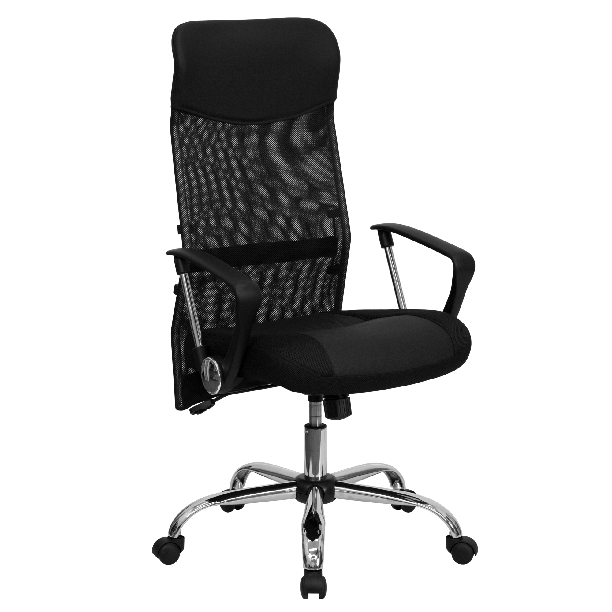 Flash Furniture, High Back Black Leather Mesh Task Chair, Primary Color Black, Included (qty.) 1, Model BT905