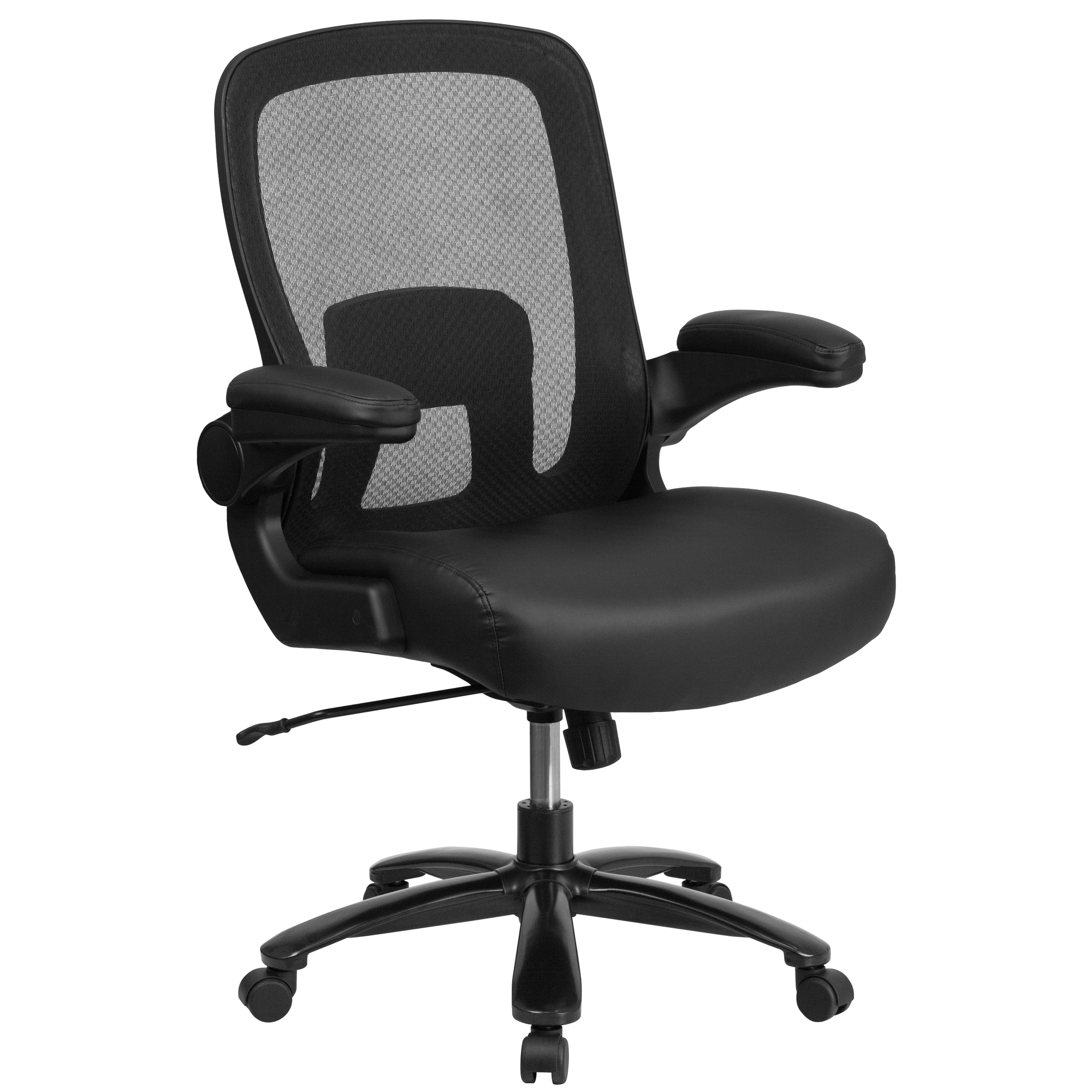 Big Tall 500 lb. Rated Black LeatherSoft Chair, Primary Color Black, Included (qty.) 1, Model - Flash Furniture BT20180LEA