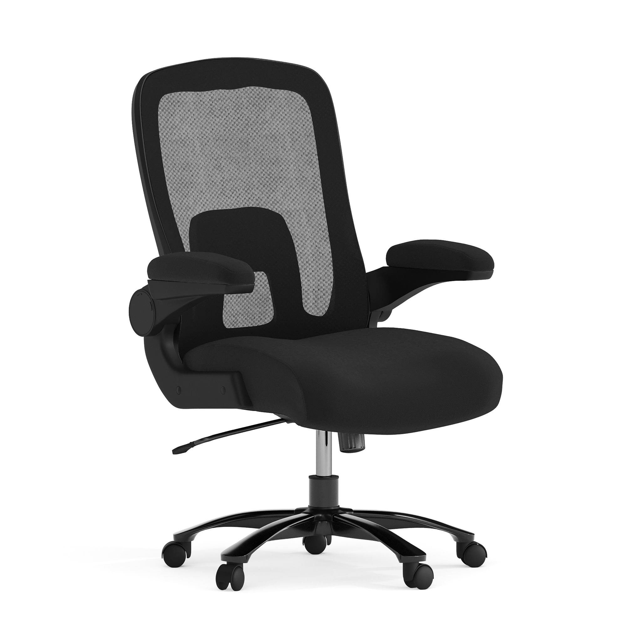 Flash Furniture, Big Tall 500 lb. Rated Black Mesh/Fabric Chair, Primary Color Black, Included (qty.) 1, Model BT20180