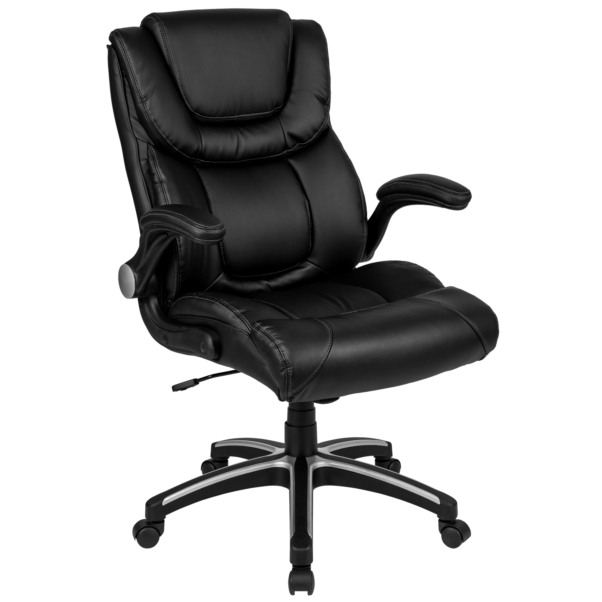 Flash Furniture, High Back Black LeatherSoft Executive Office Chair, Primary Color Black, Included (qty.) 1, Model BT9896H