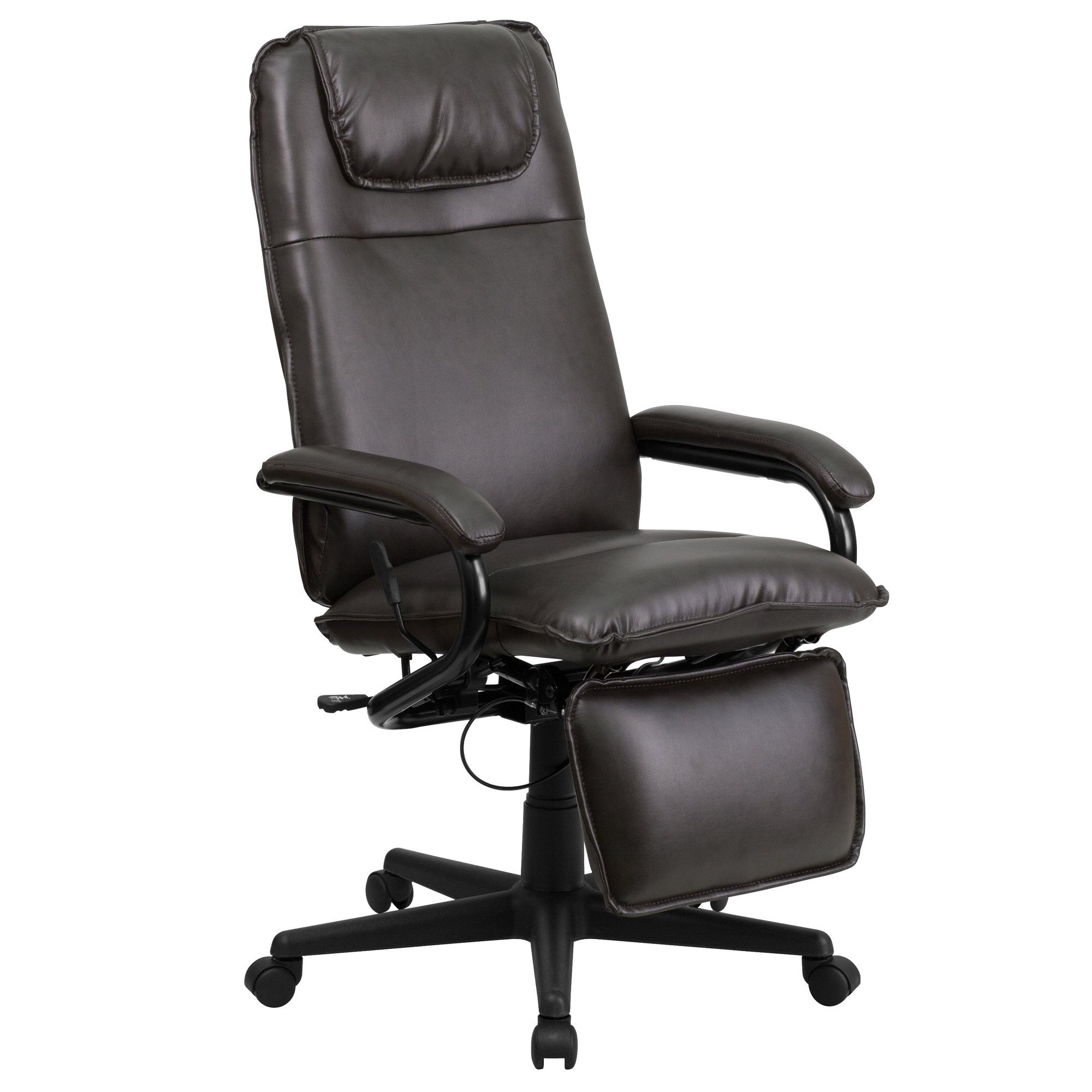 Flash Furniture, High Back Brown LeatherSoft Office Chair with Arms, Primary Color Brown, Included (qty.) 1, Model BT70172BN -  BT-70172-BN-GG