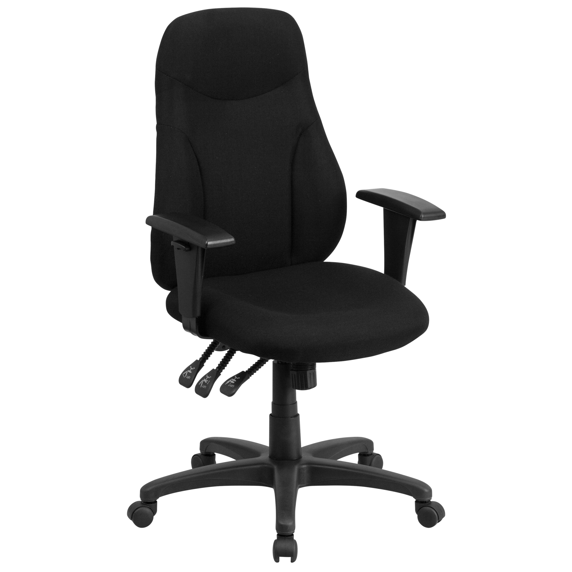 Flash Furniture, High Back Black Fabric Multifunction Office Chair, Primary Color Black, Included (qty.) 1, Model BT90297HA