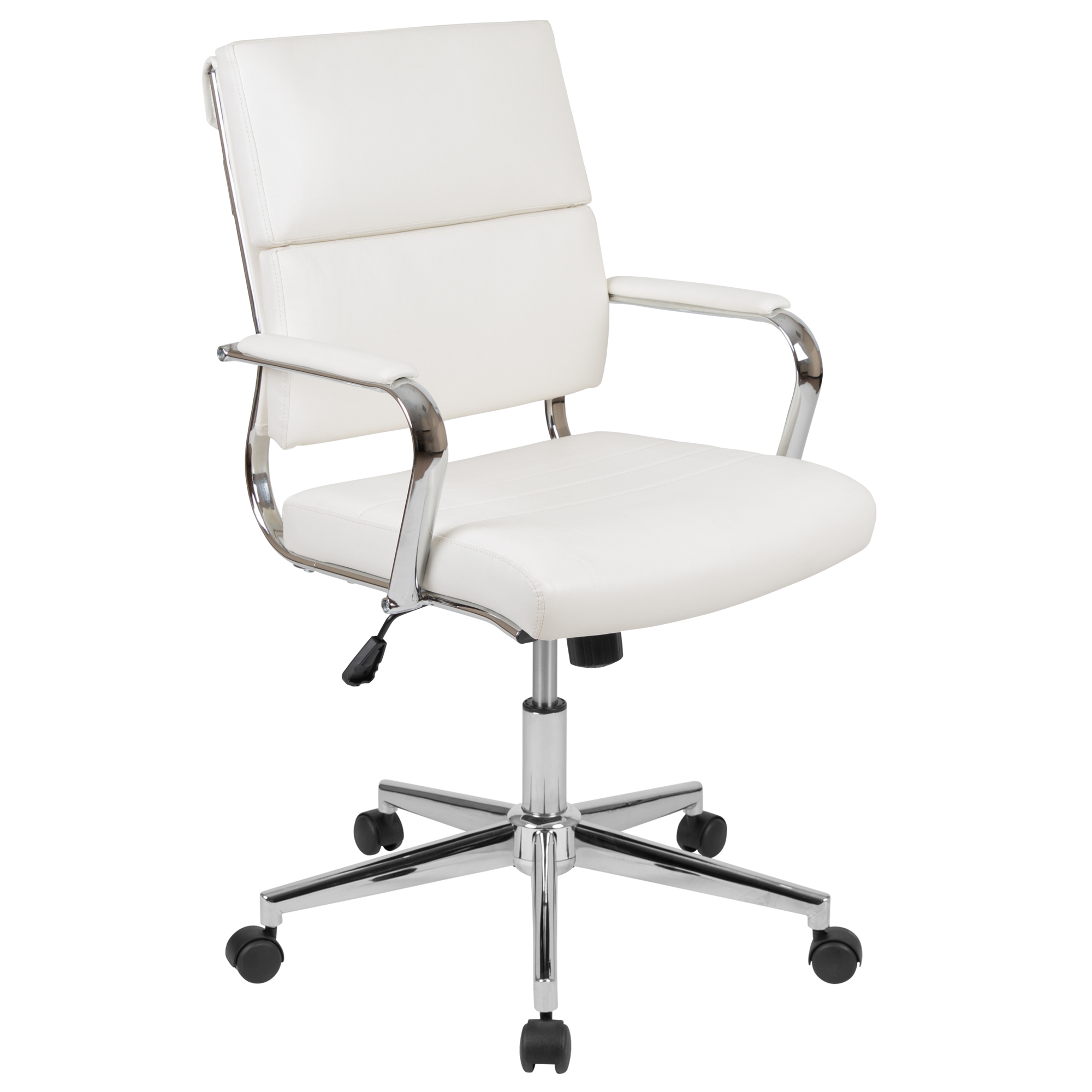 Flash Furniture, Mid-Back White LeatherSoft Executive Office Chair, Primary Color White, Included (qty.) 1, Model BT20595M2WH