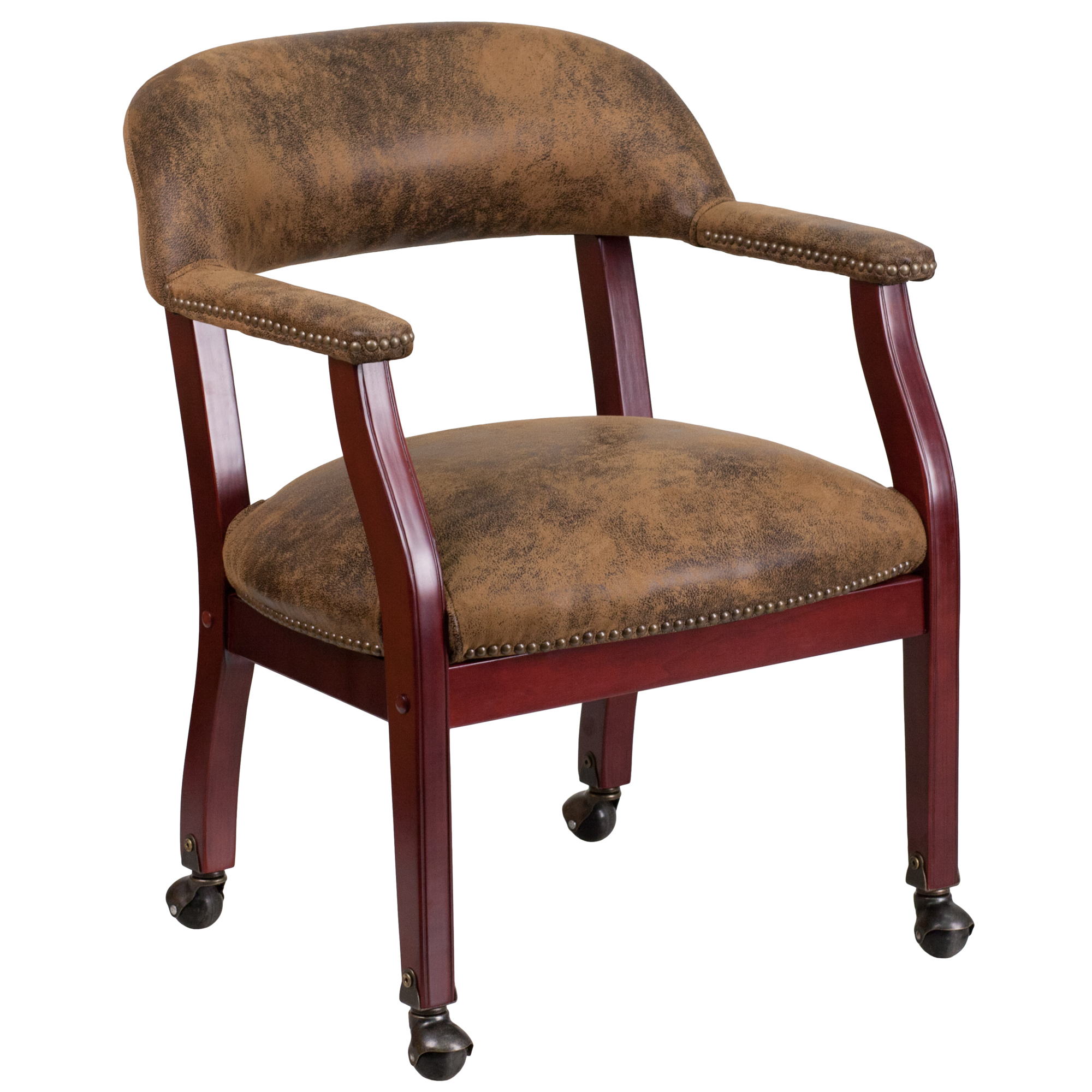 Flash Furniture, Bomber Jacket Brown MIC Chair - Accent Nail Trim, Primary Color Brown, Included (qty.) 1, Model BZ100BRN