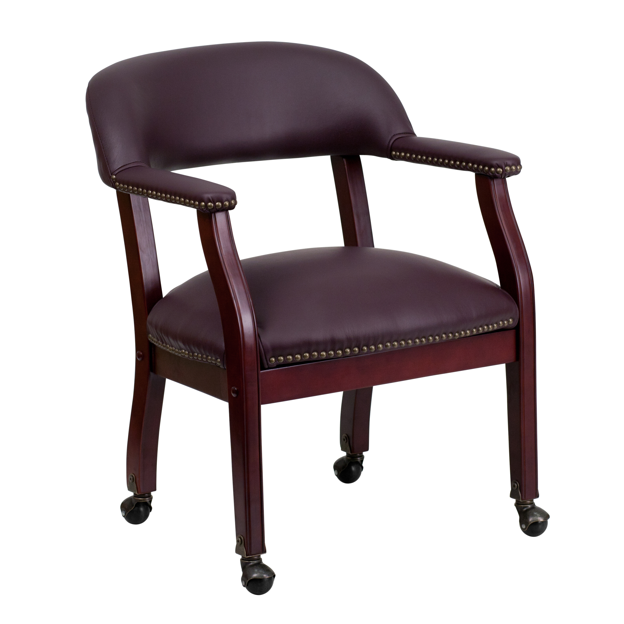 Flash Furniture, Burgundy LeatherSoft Conference Chair with Casters, Primary Color Burgundy, Included (qty.) 1, Model BZ100LF19LEA