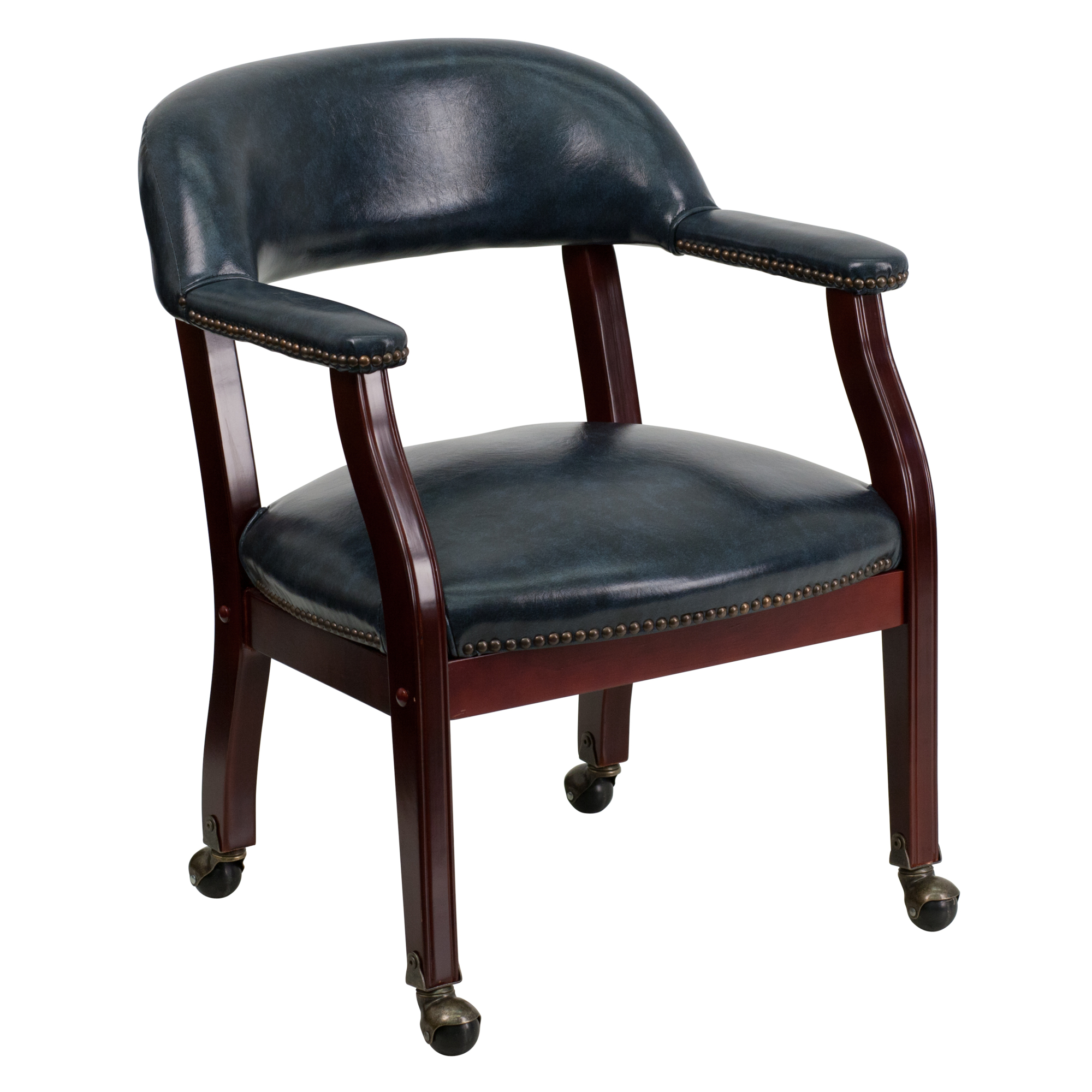 Flash Furniture, Navy Vinyl Conference Chair with Casters, Primary Color Blue, Included (qty.) 1, Model BZ100NVY