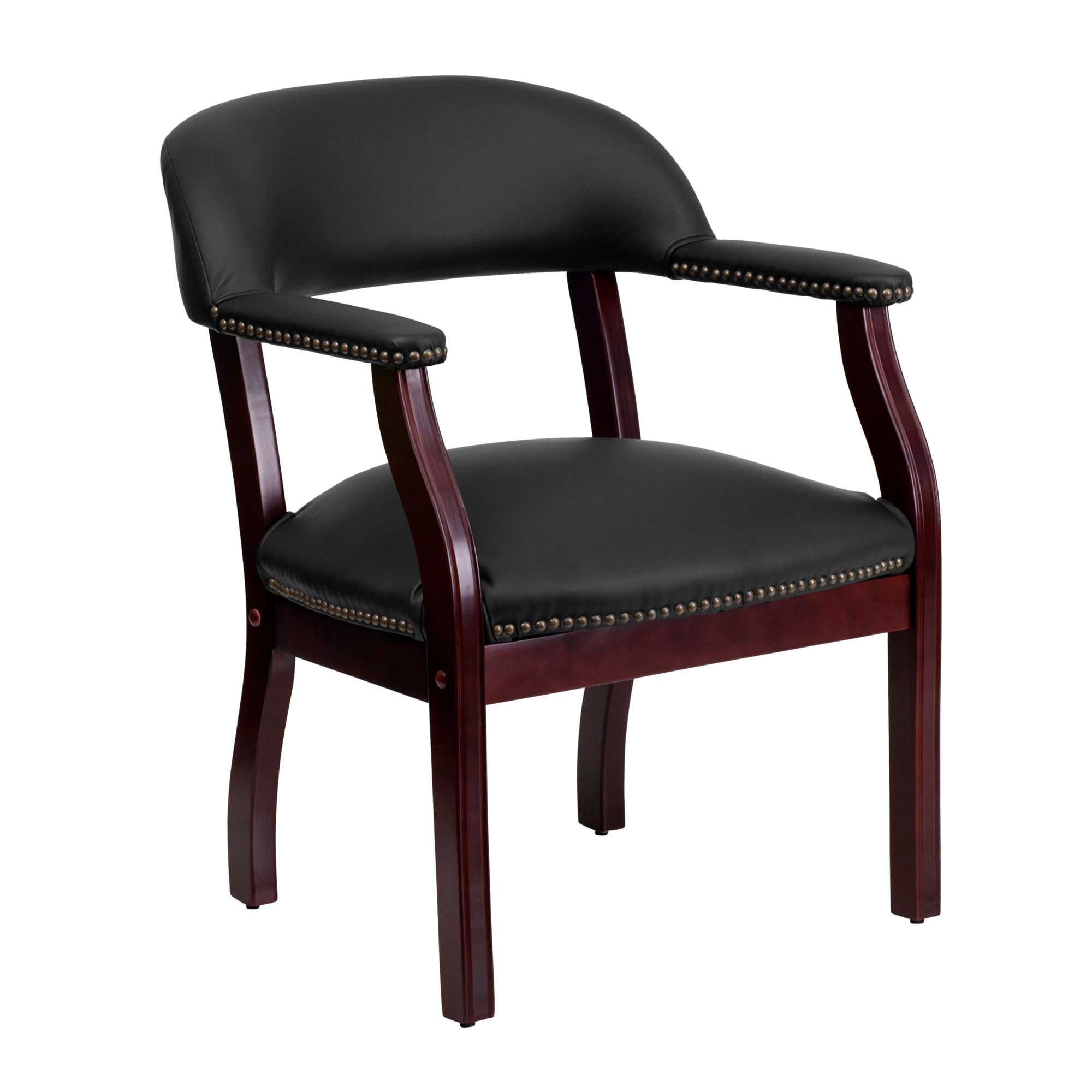 Flash Furniture, Black LeatherSoft Chair with Accent Nail Trim, Primary Color Black, Included (qty.) 1, Model BZ105LFBKLEA