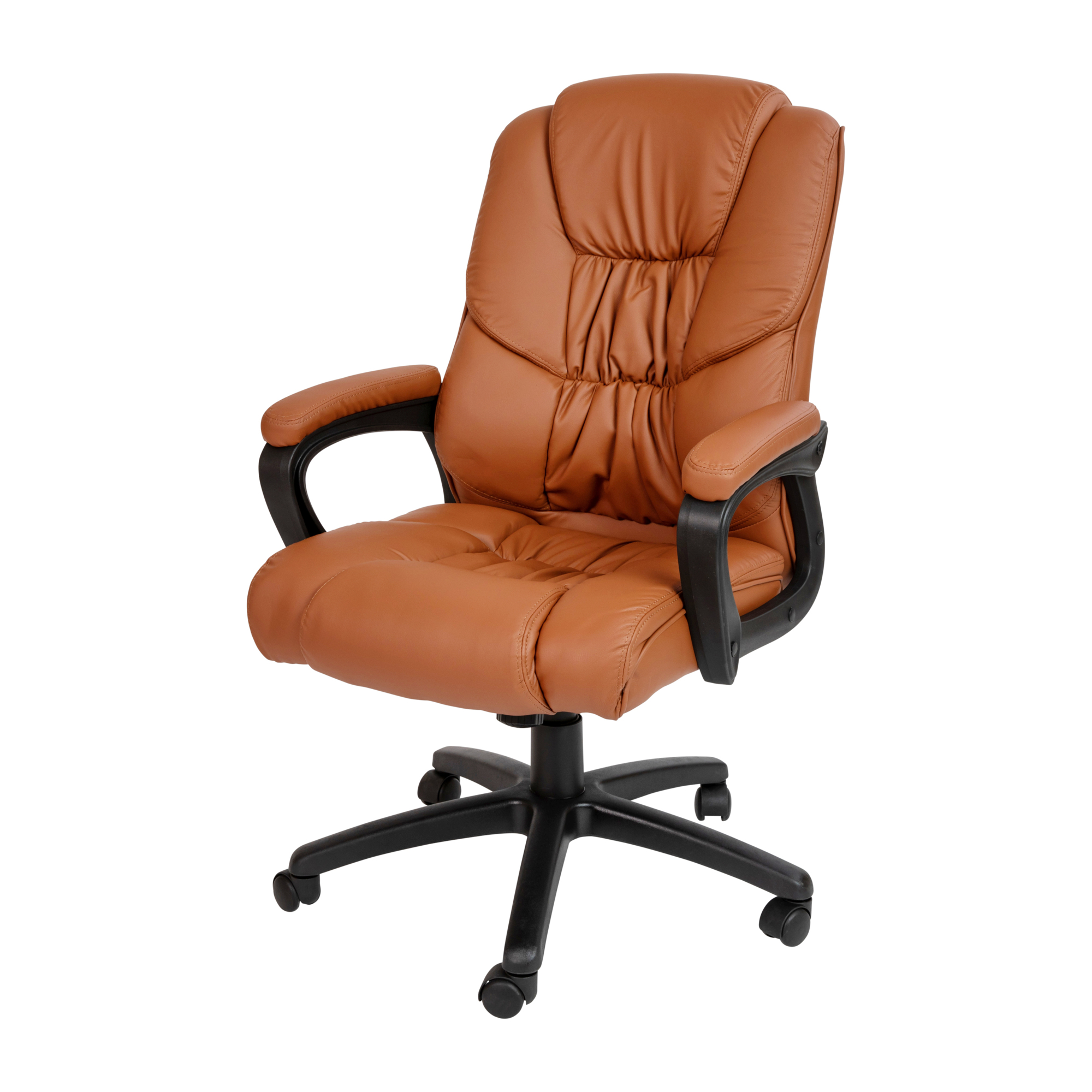 Flash Furniture, 400 lb. Big Tall Brown LeatherSoft Office Chair, Primary Color Brown, Included (qty.) 1, Model CX1179HBR