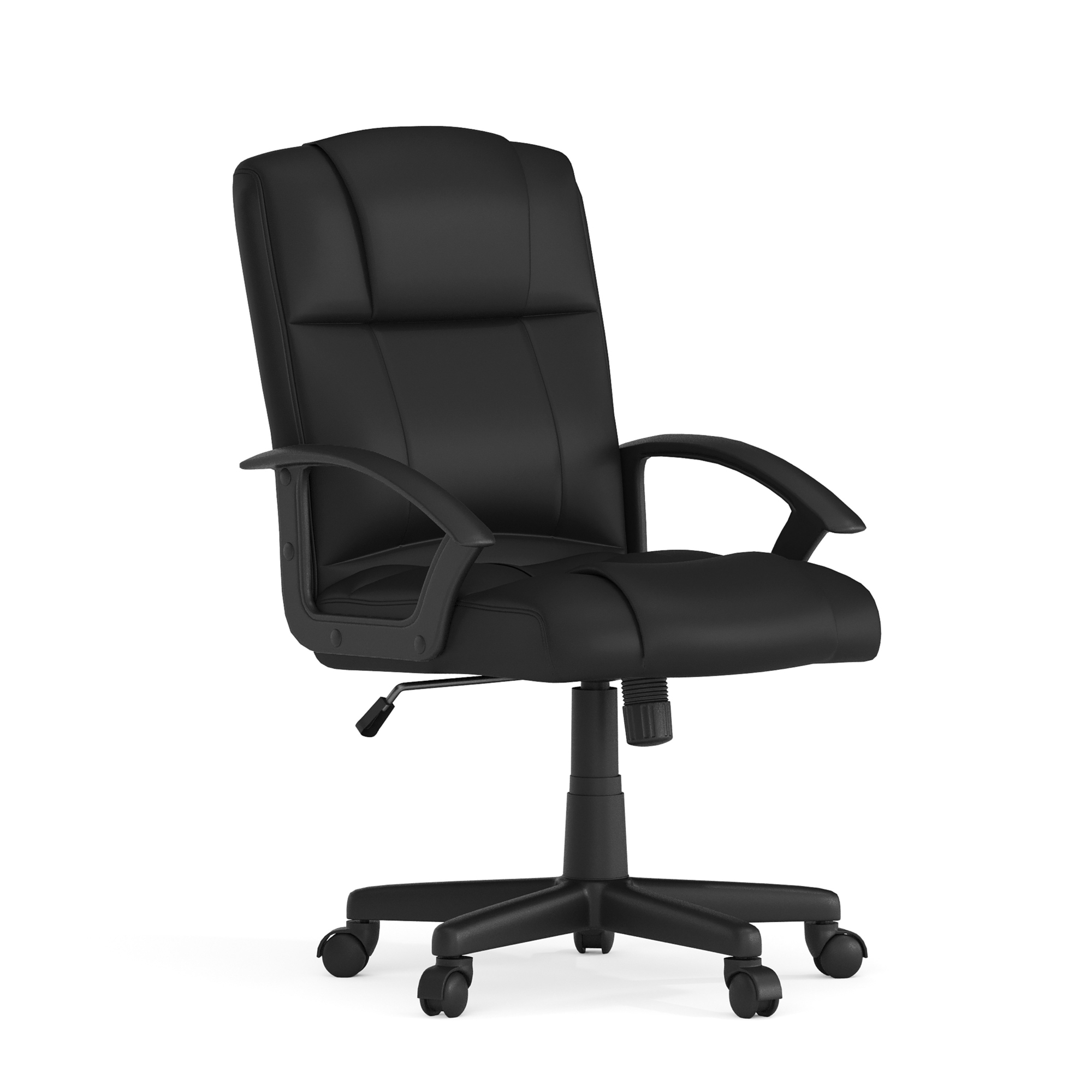 Flash Furniture, Flash Fundamentals Black LeatherSoft Task Chair, Primary Color Black, Included (qty.) 1, Model CH197220X000BK