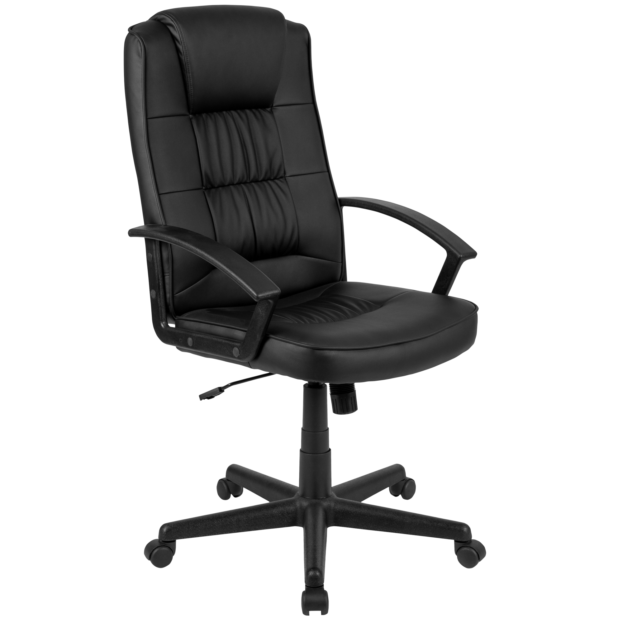 Flash Furniture, Flash Fundamentals Black LeatherSoft Task Chair, Primary Color Black, Included (qty.) 1, Model CH197051X000BK