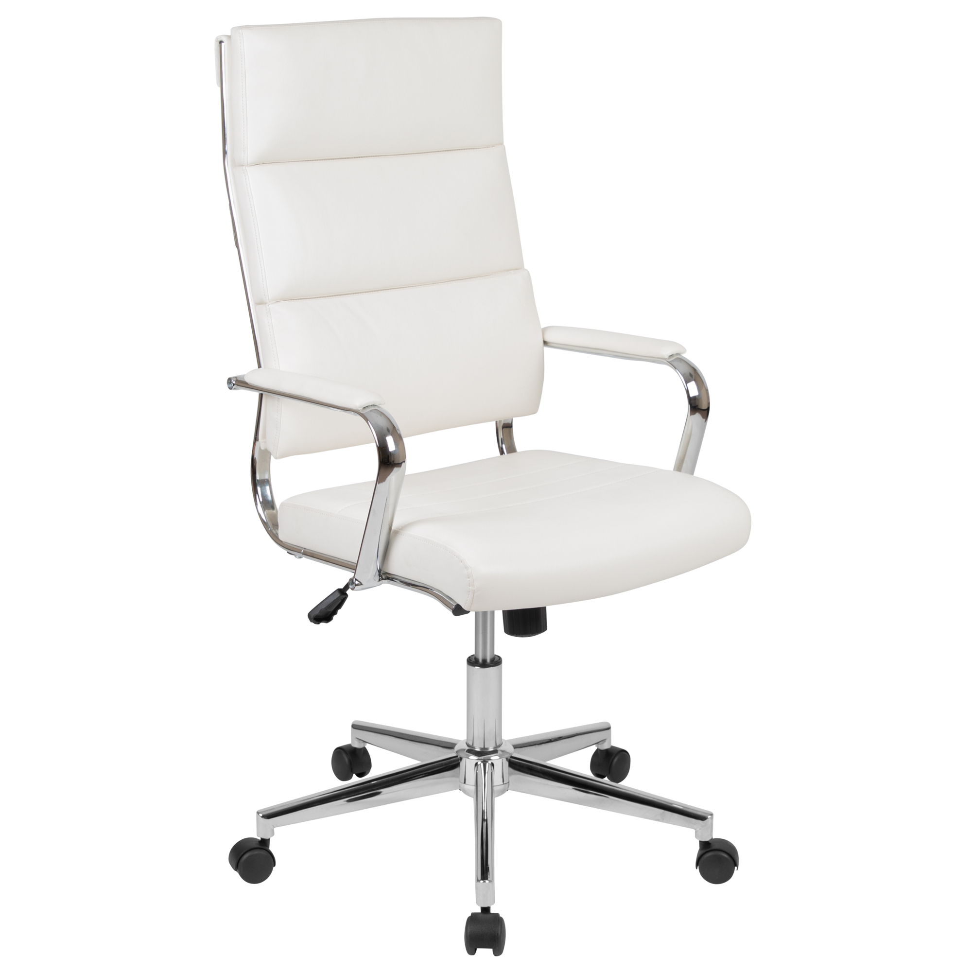 Flash Furniture, High Back White LeatherSoft Executive Office Chair, Primary Color White, Included (qty.) 1, Model BT20595H2WH