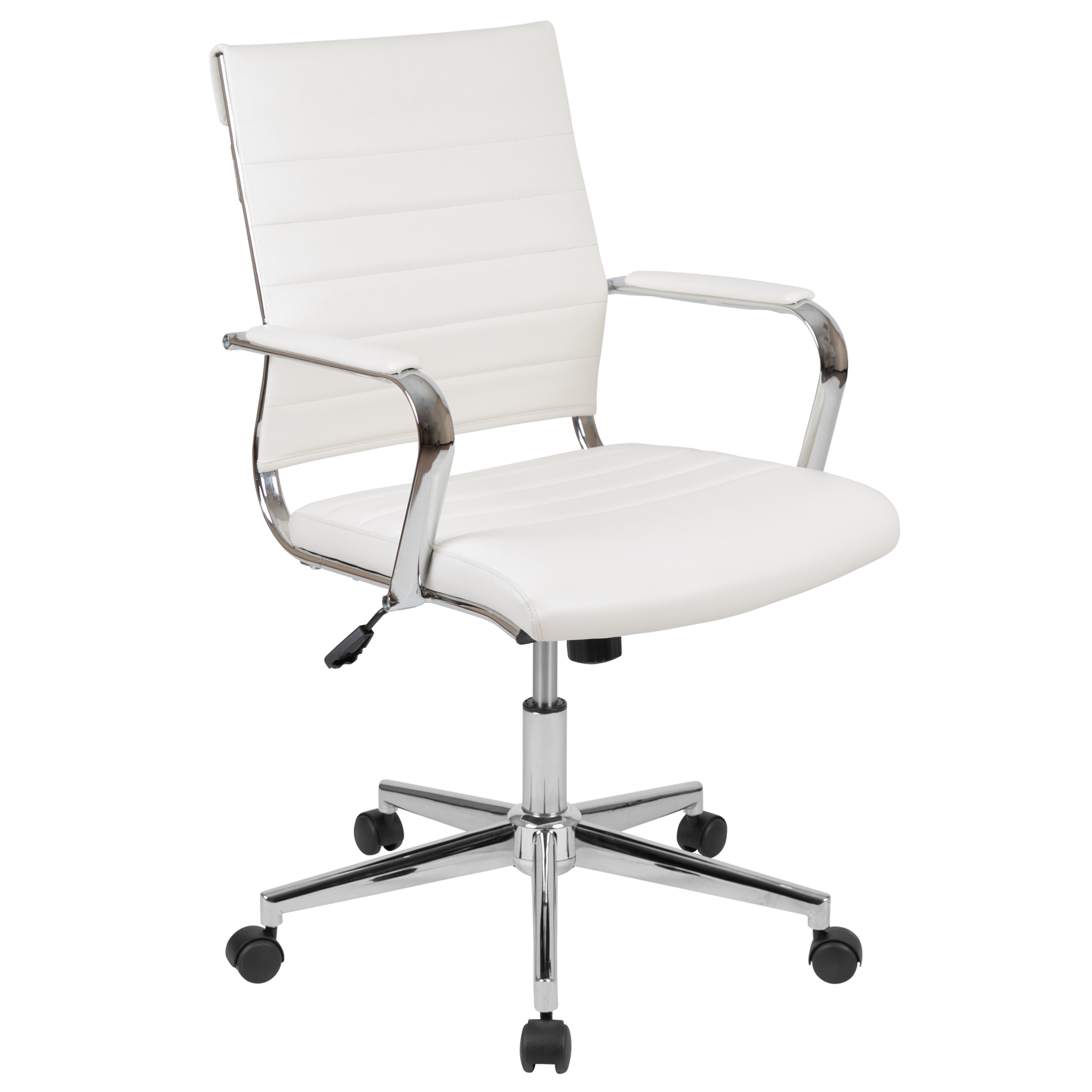 Flash Furniture, Mid-Back White LeatherSoft Office Chair-Desk Chair, Primary Color White, Included (qty.) 1, Model BT20595M1WH