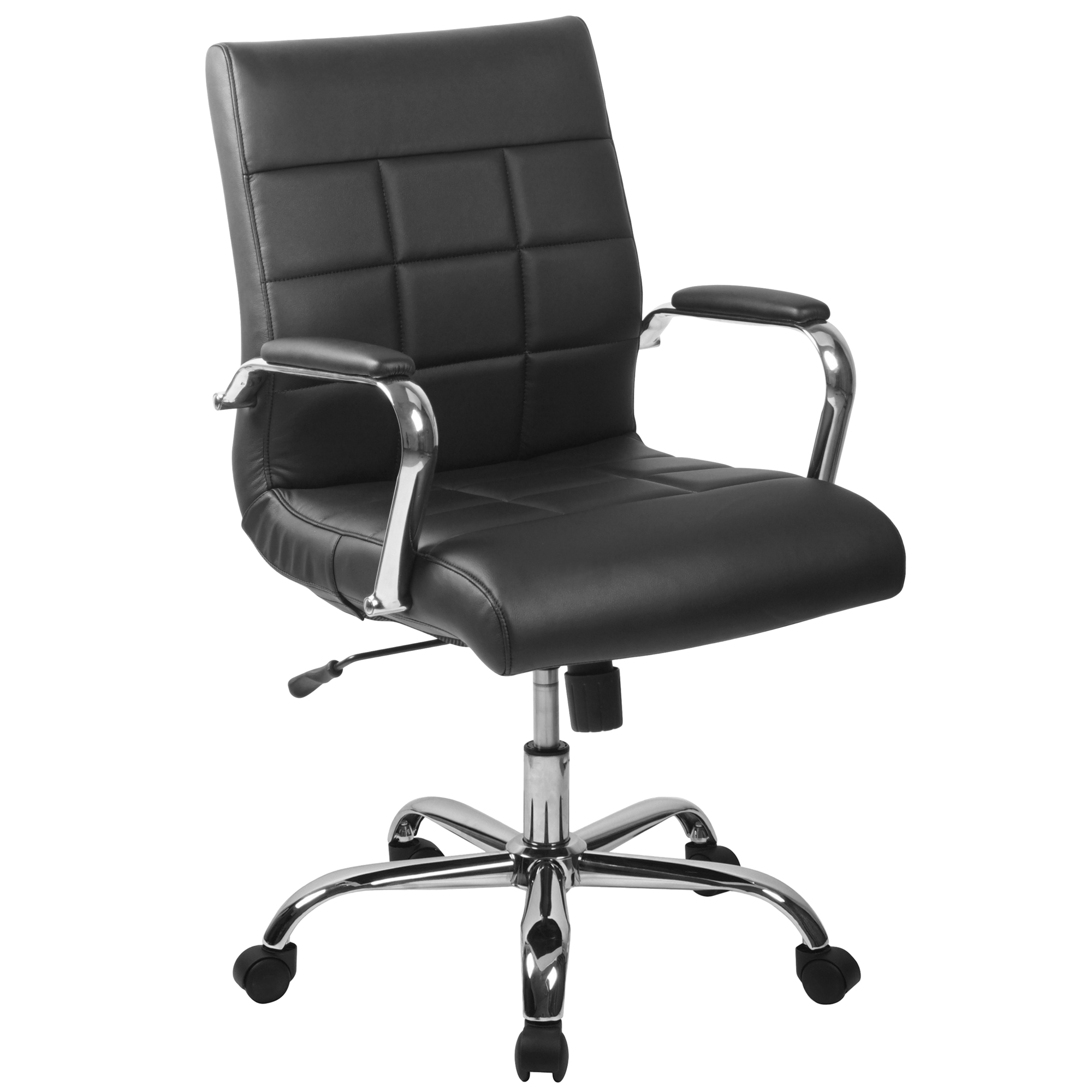 Flash Furniture, Mid-Back Black Vinyl Executive Swivel Chair, Primary Color Black, Included (qty.) 1, Model GO2240BK