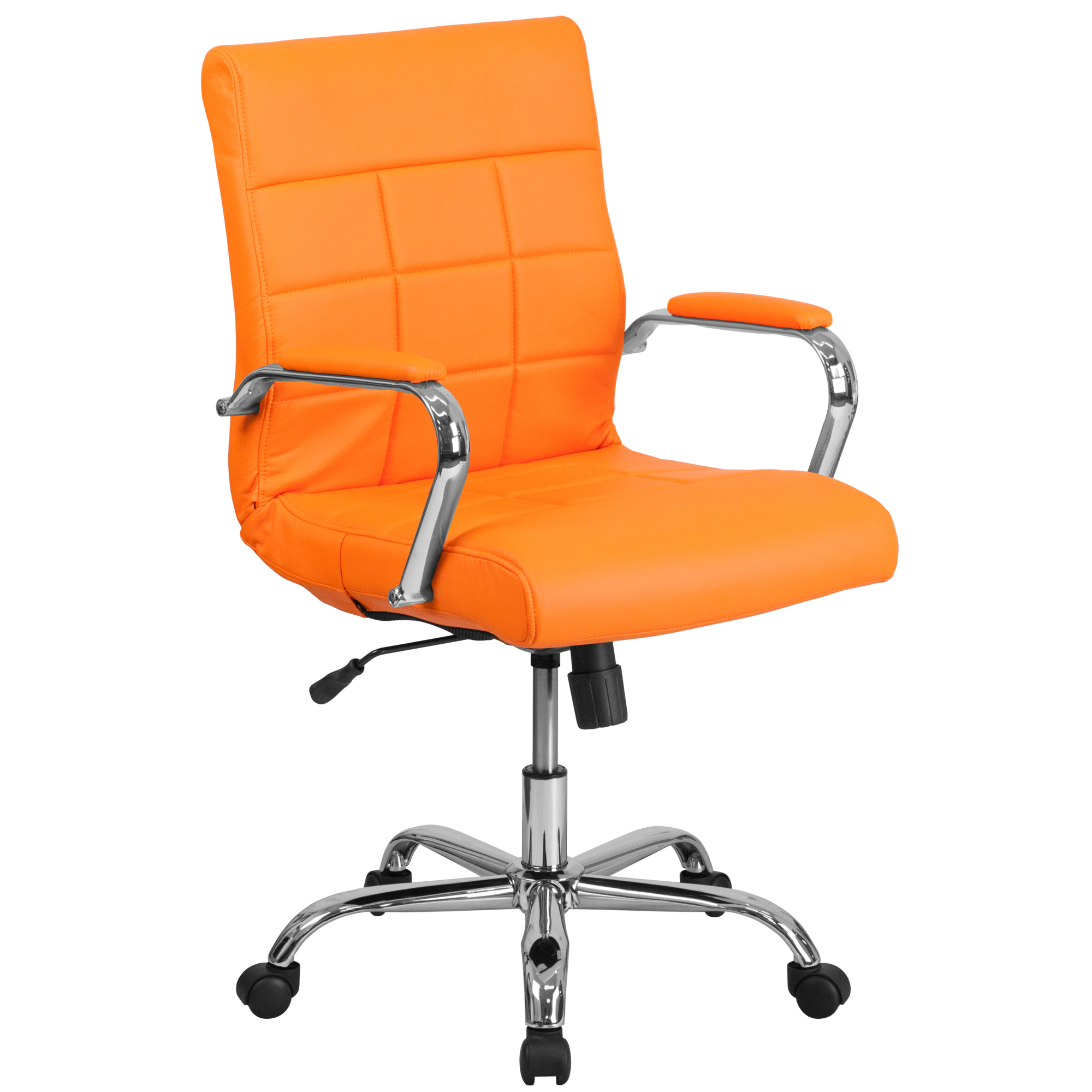 Flash Furniture, Mid-Back Orange Vinyl Executive Swivel Chair, Primary Color Orange, Included (qty.) 1, Model GO2240ORG