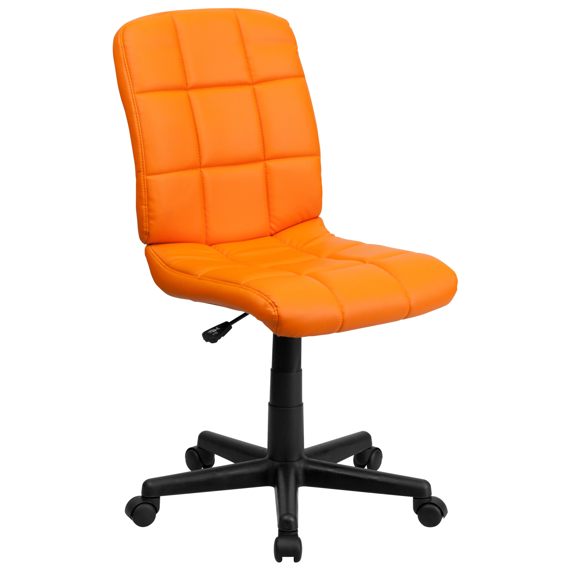 Flash Furniture, Mid-Back Orange Quilted Vinyl Swivel Task Chair, Primary Color Orange, Included (qty.) 1, Model GO16911ORG