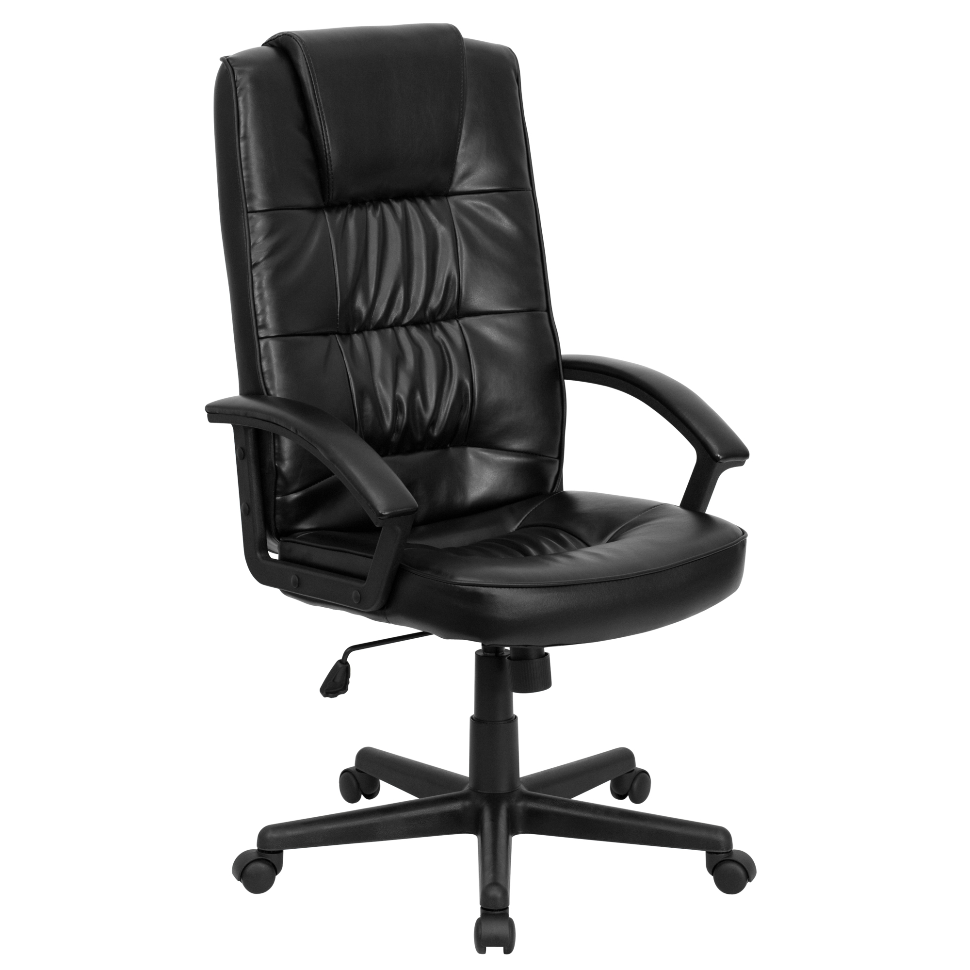 Flash Furniture, High Back Black LeatherSoft Soft Chair with Arms, Primary Color Black, Included (qty.) 1, Model GO7102