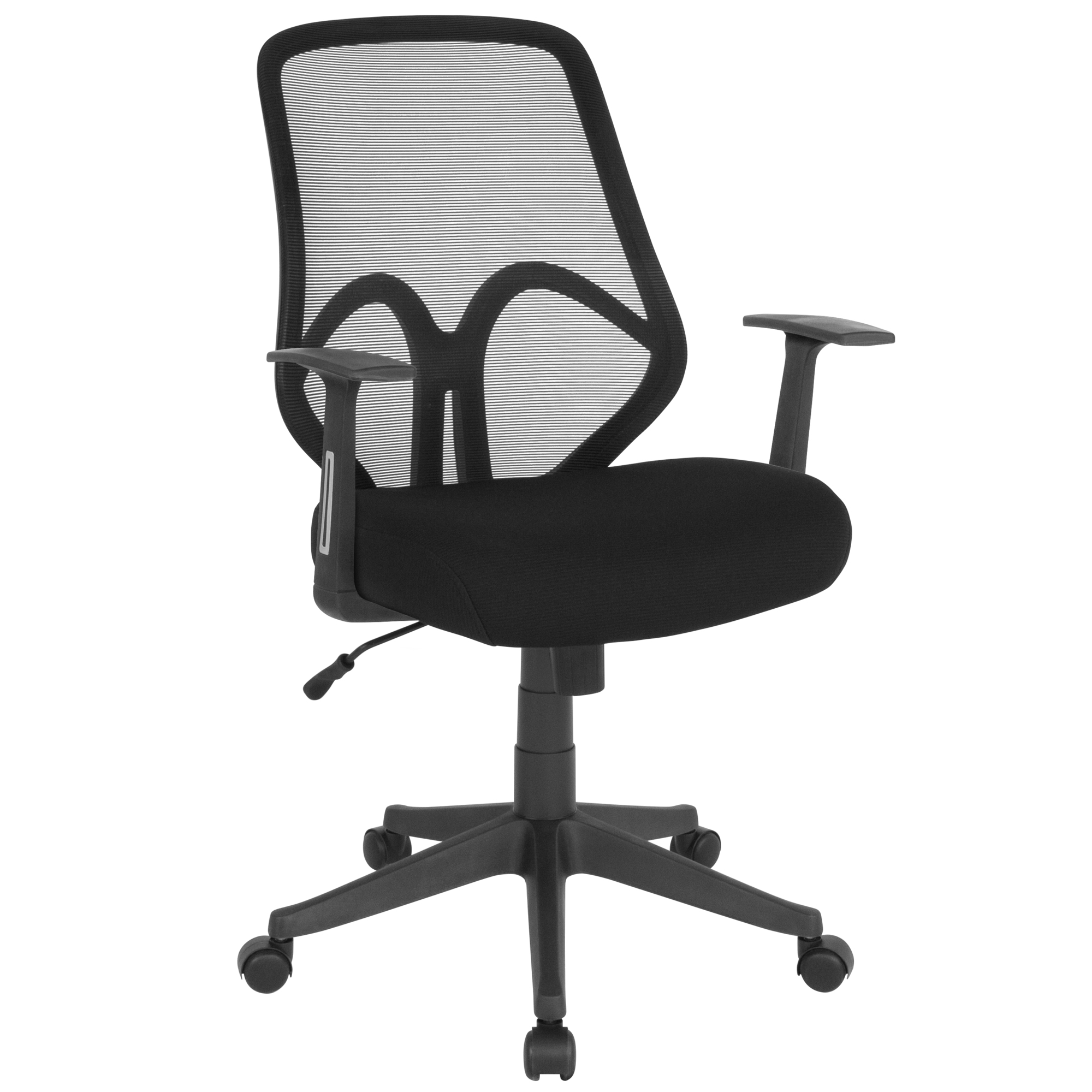 Flash Furniture, High Back Black Mesh Office Chair with Arms, Primary Color Black, Included (qty.) 1, Model GOWY193AABK