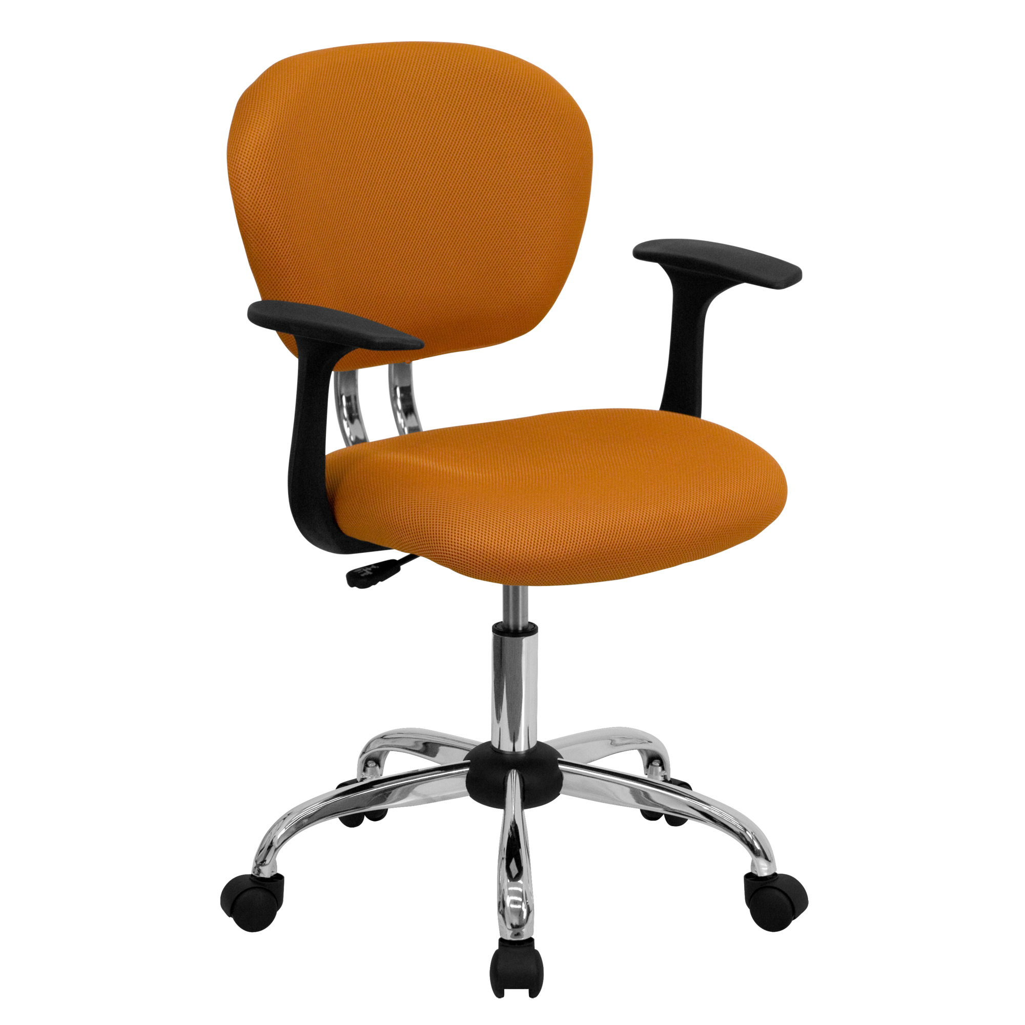 Flash Furniture, Mid-Back Orange Mesh Padded Swivel Office Chair, Primary Color Orange, Included (qty.) 1, Model H2376FORGARMS