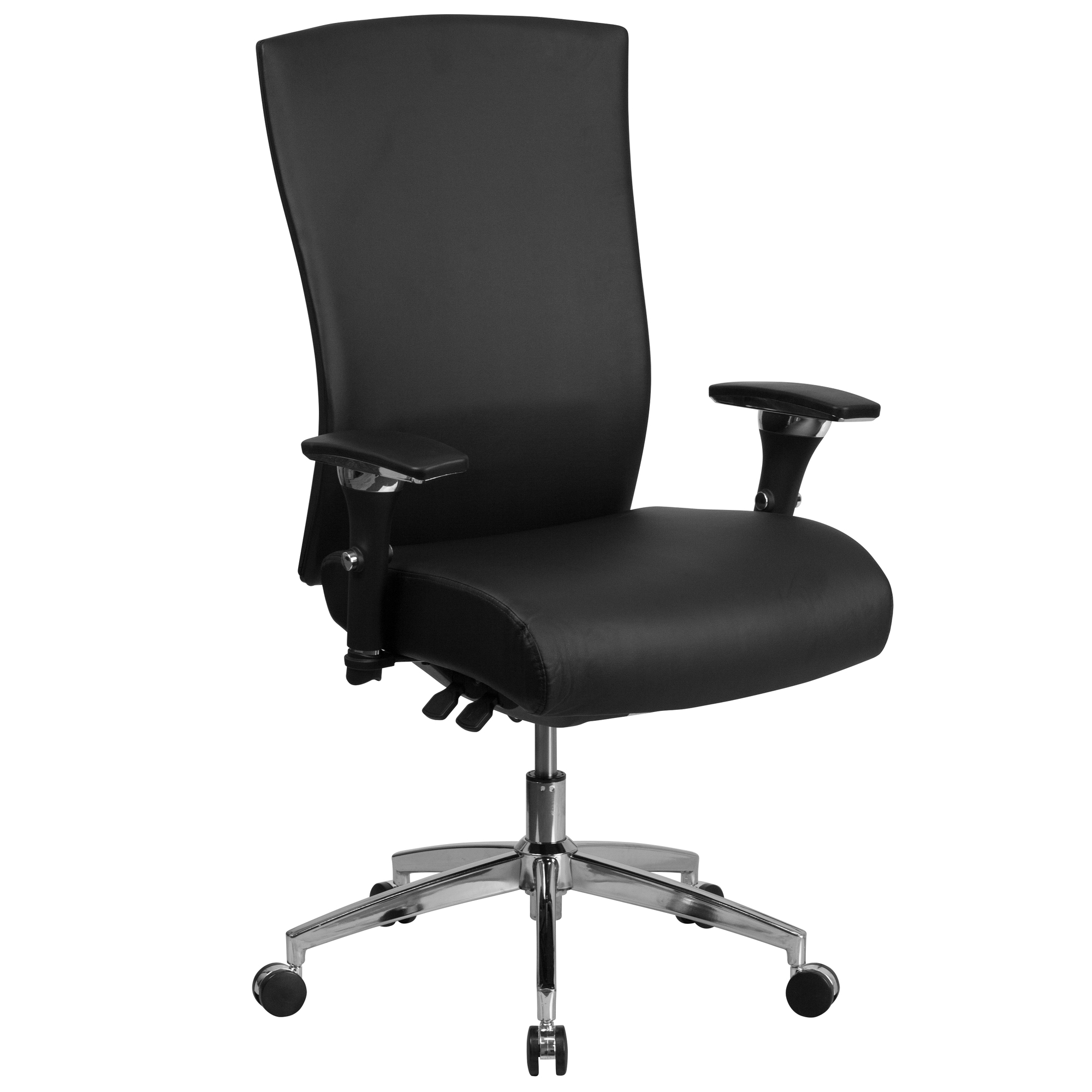 Flash Furniture, 24/7 300 lb. Rated Black LeatherSoft Chair, Primary Color Black, Included (qty.) 1, Model GOWY85H1