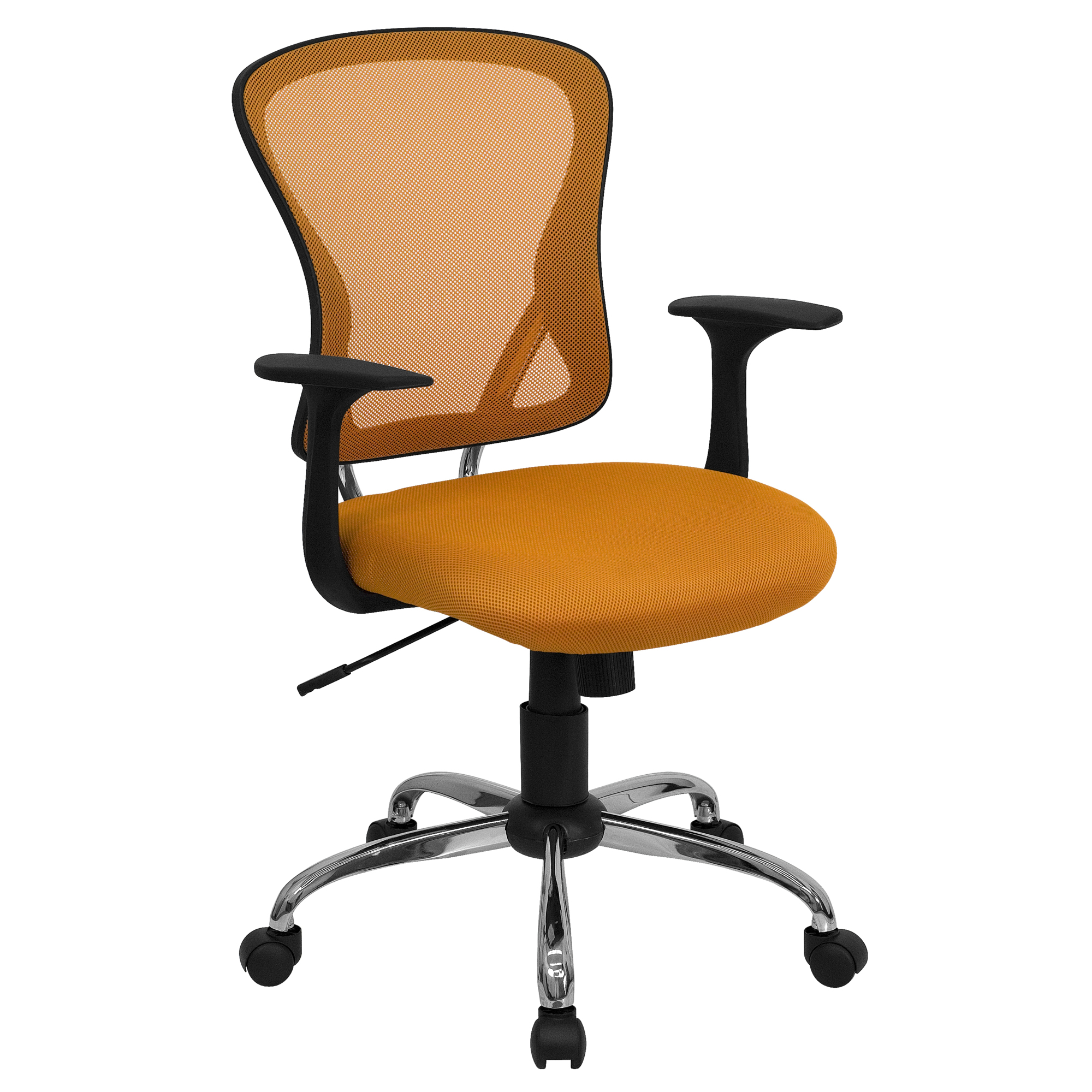 Flash Furniture, Mid-Back Orange Mesh Swivel Task Office Chair, Primary Color Orange, Included (qty.) 1, Model H8369FORG