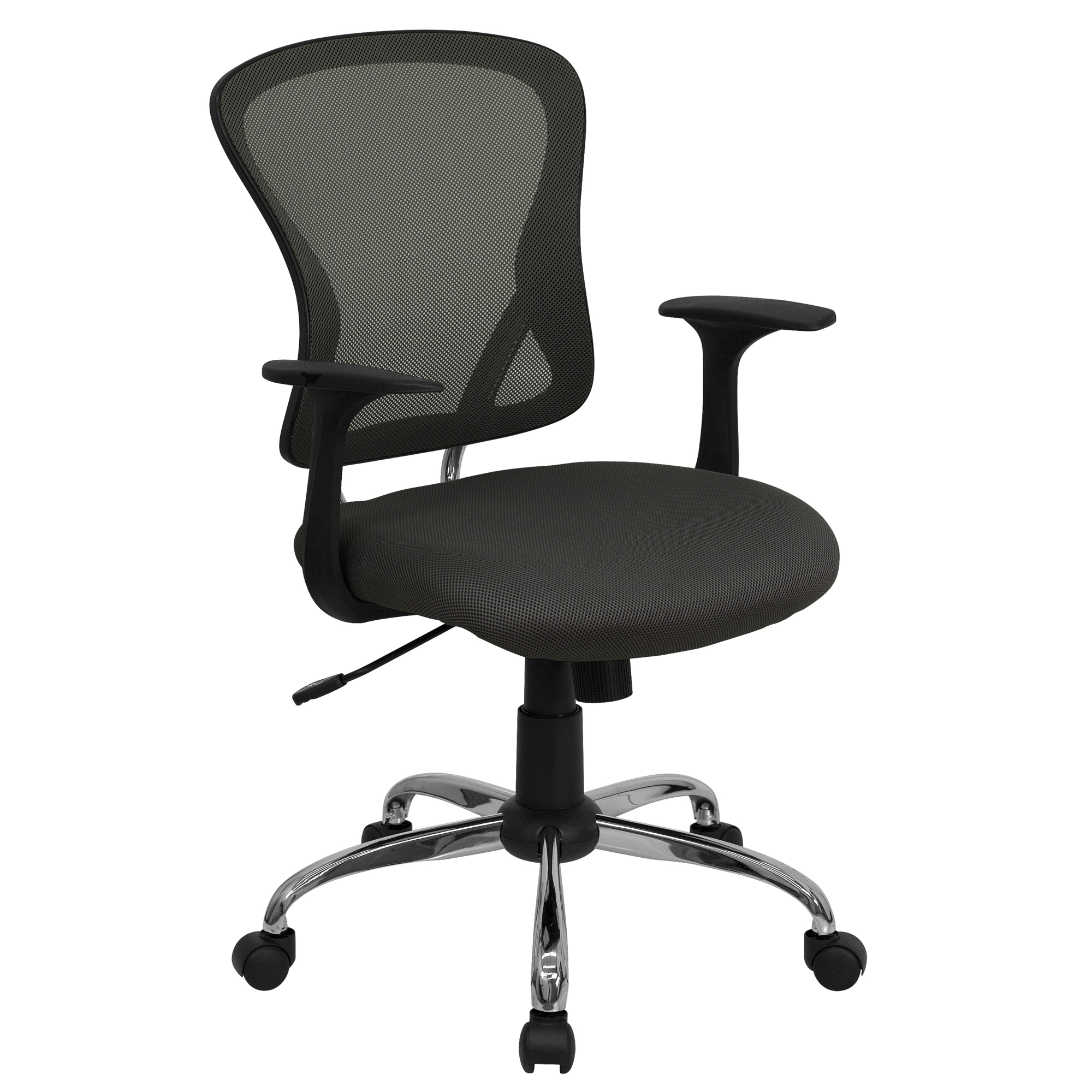 Flash Furniture, Mid-Back Dark Gray Mesh Swivel Task Office Chair, Primary Color Gray, Included (qty.) 1, Model H8369FDKGY