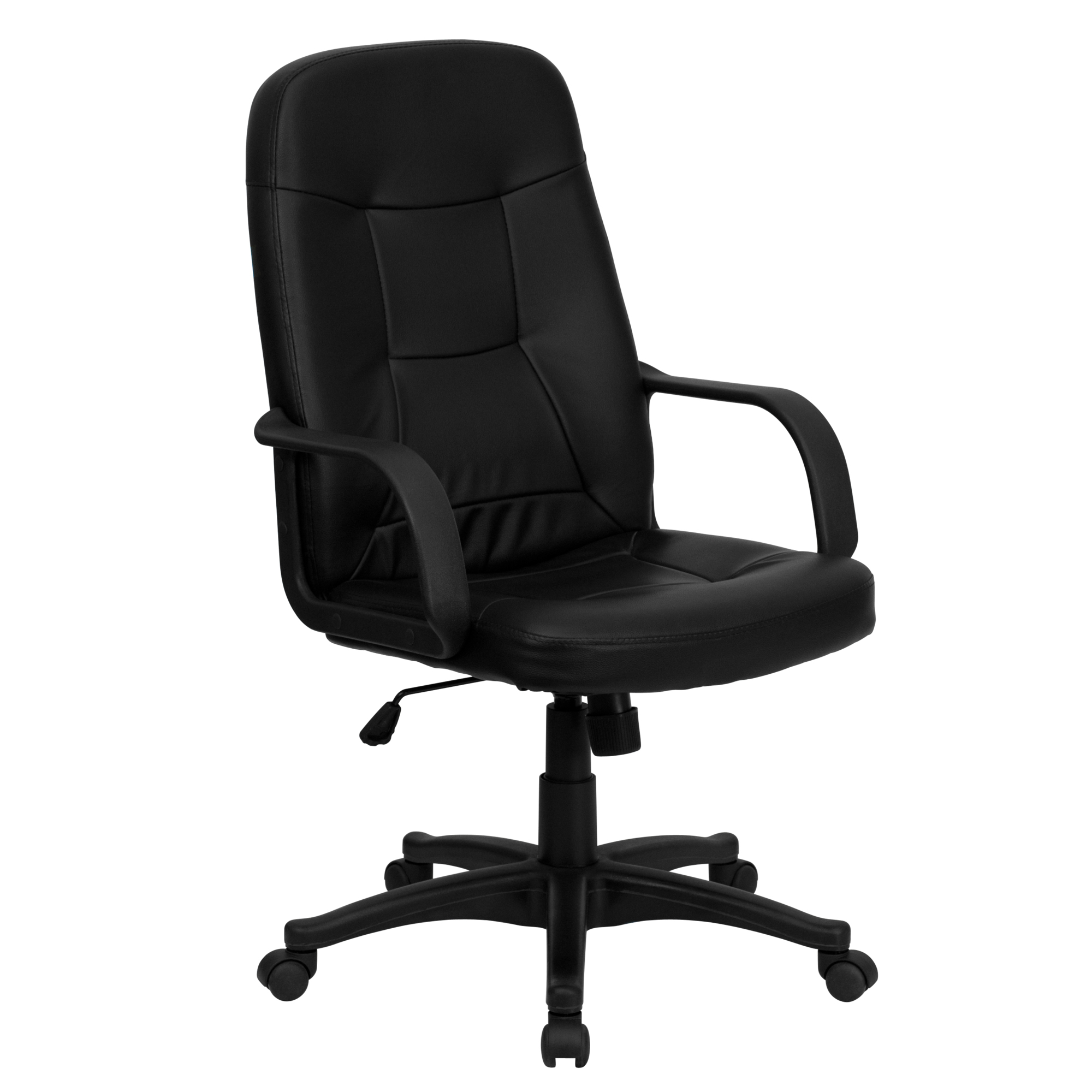 Flash Furniture, High Back Black Glove Vinyl Swivel Office Chair, Primary Color Black, Included (qty.) 1, Model H8021