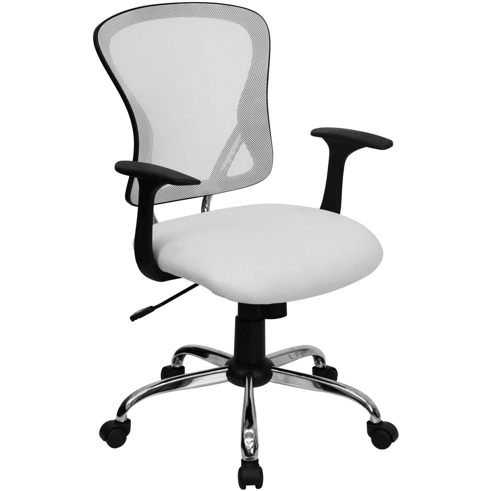 Mid-Back White Mesh Swivel Task Office Chair, Primary Color White, Included (qty.) 1, Model - Flash Furniture H8369FWHT