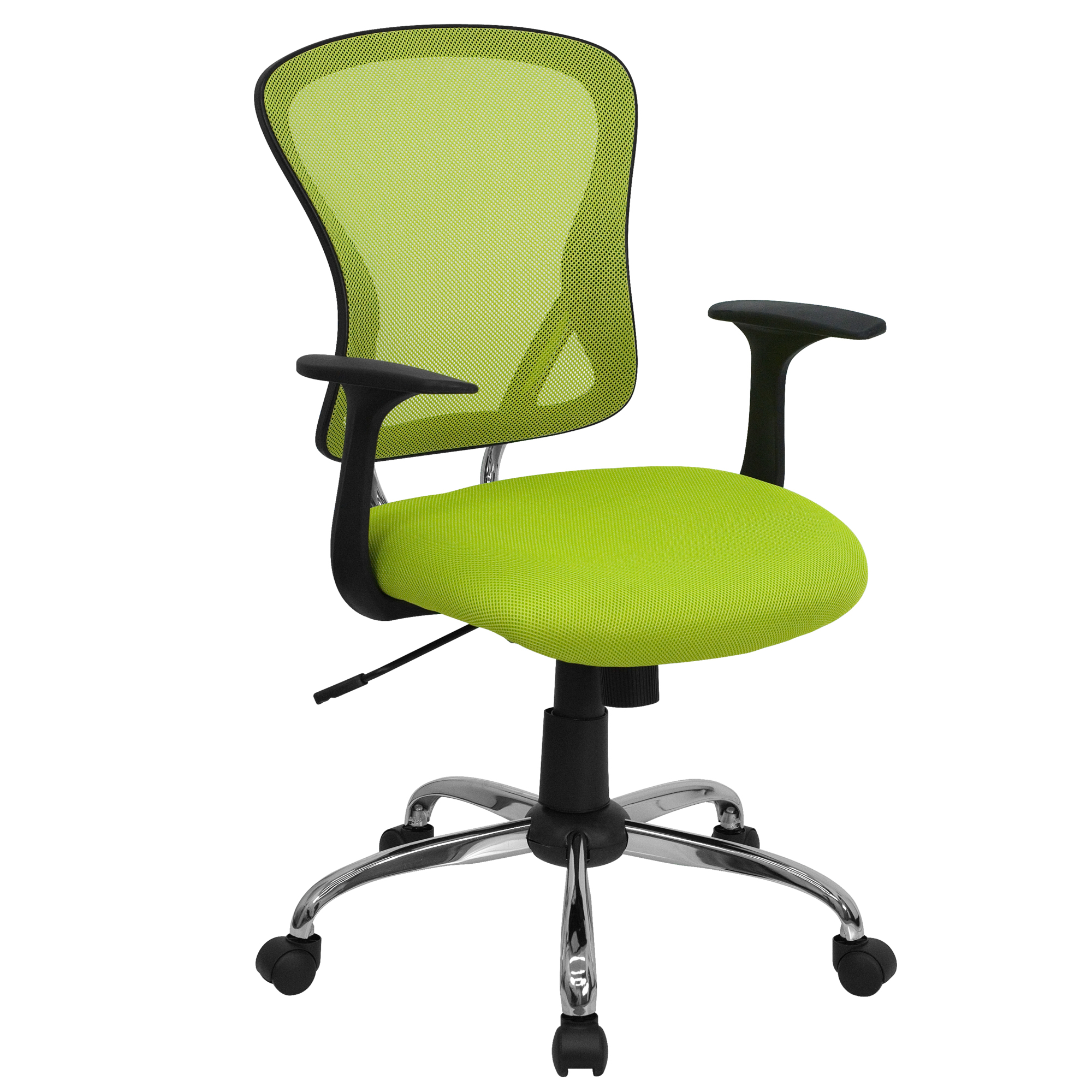 Flash Furniture, Mid-Back Green Mesh Swivel Task Office Chair, Primary Color Green, Included (qty.) 1, Model H8369FGN