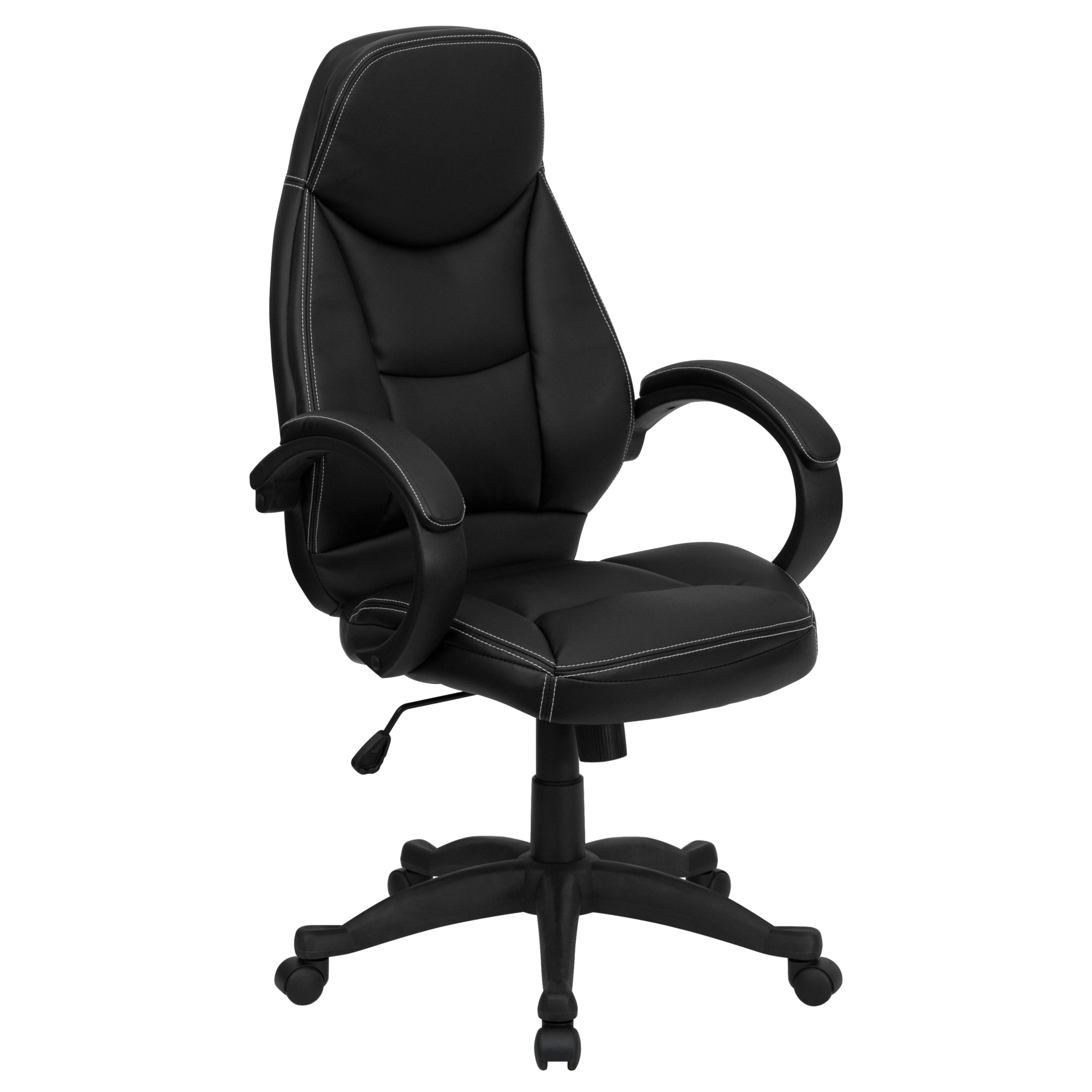 Flash Furniture, High Back Black LeatherSoft Ergonomic Office Chair, Primary Color Black, Included (qty.) 1, Model HHLC0005HI1B