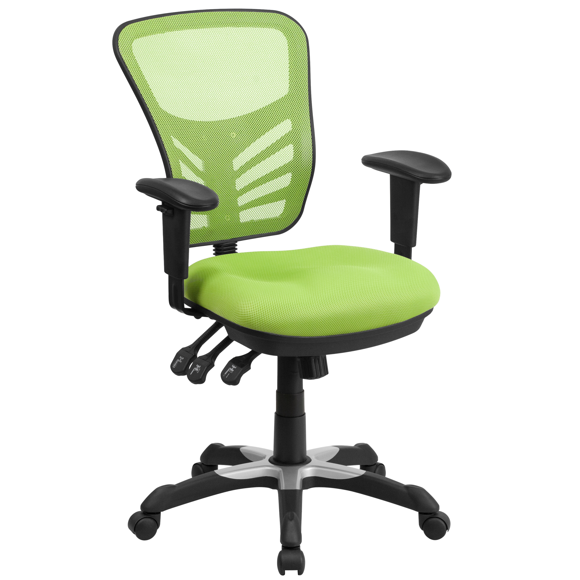 Mid-Back Green Mesh Multifunction Office Chair, Primary Color Green, Included (qty.) 1, Model - Flash Furniture HL0001GN
