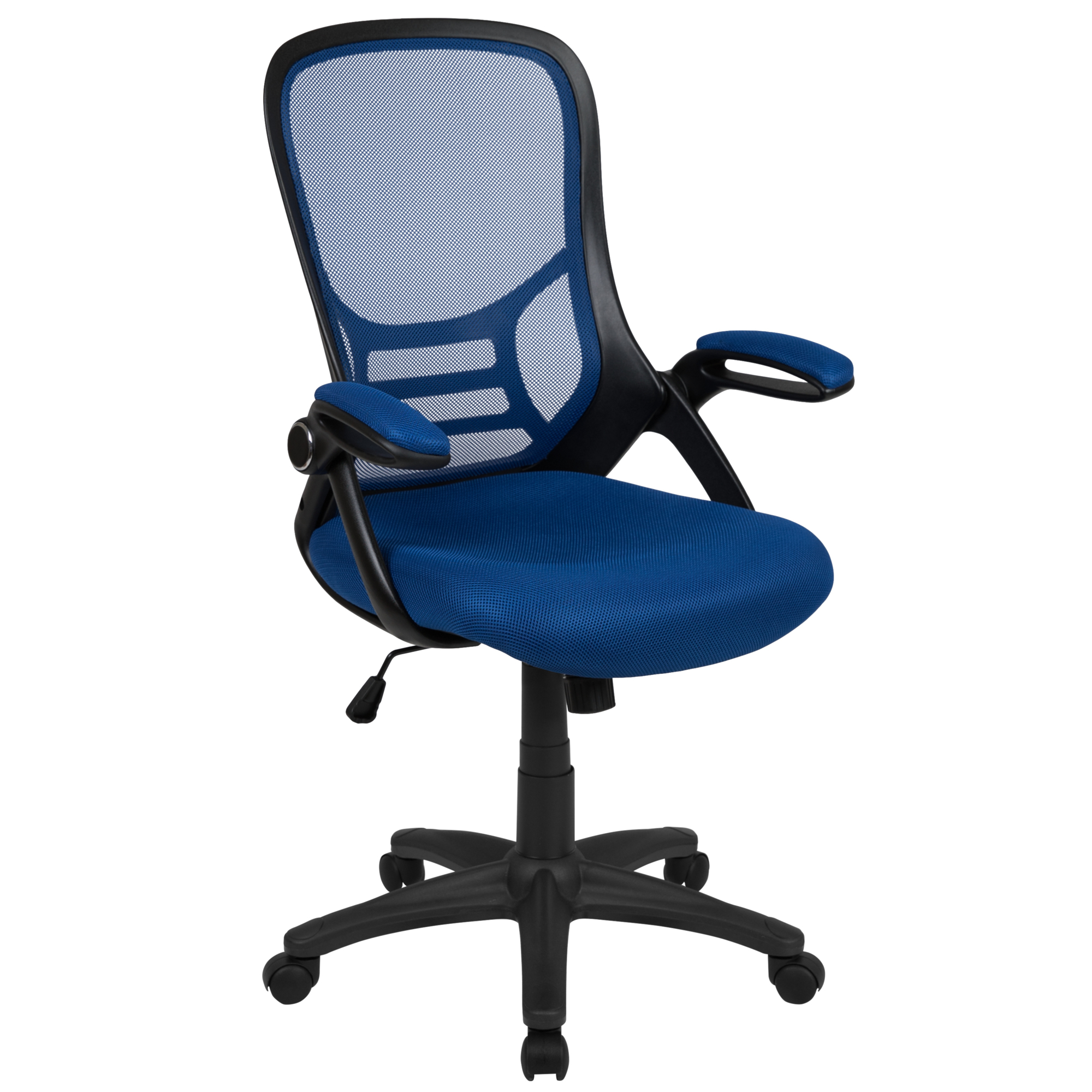 Flash Furniture, Blue Mesh/Black Frame Ergonomic Office Chair, Primary Color Blue, Included (qty.) 1, Model HL00161BKBL