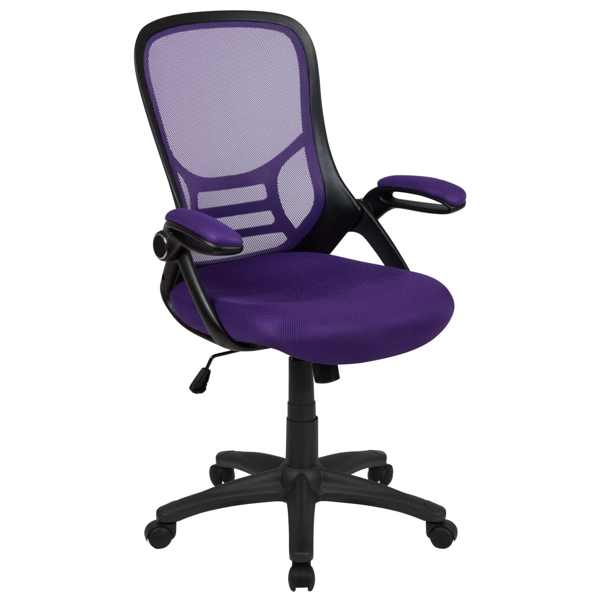 Flash Furniture, Purple Mesh/Black Frame Ergonomic Office Chair, Primary Color Purple, Included (qty.) 1, Model HL00161BKPUR