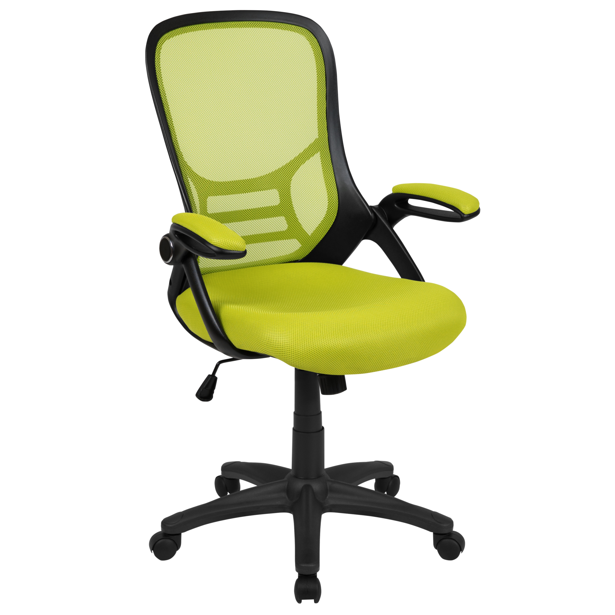 Flash Furniture, Green Mesh/Black Frame Ergonomic Office Chair, Primary Color Green, Included (qty.) 1, Model HL00161BKGN