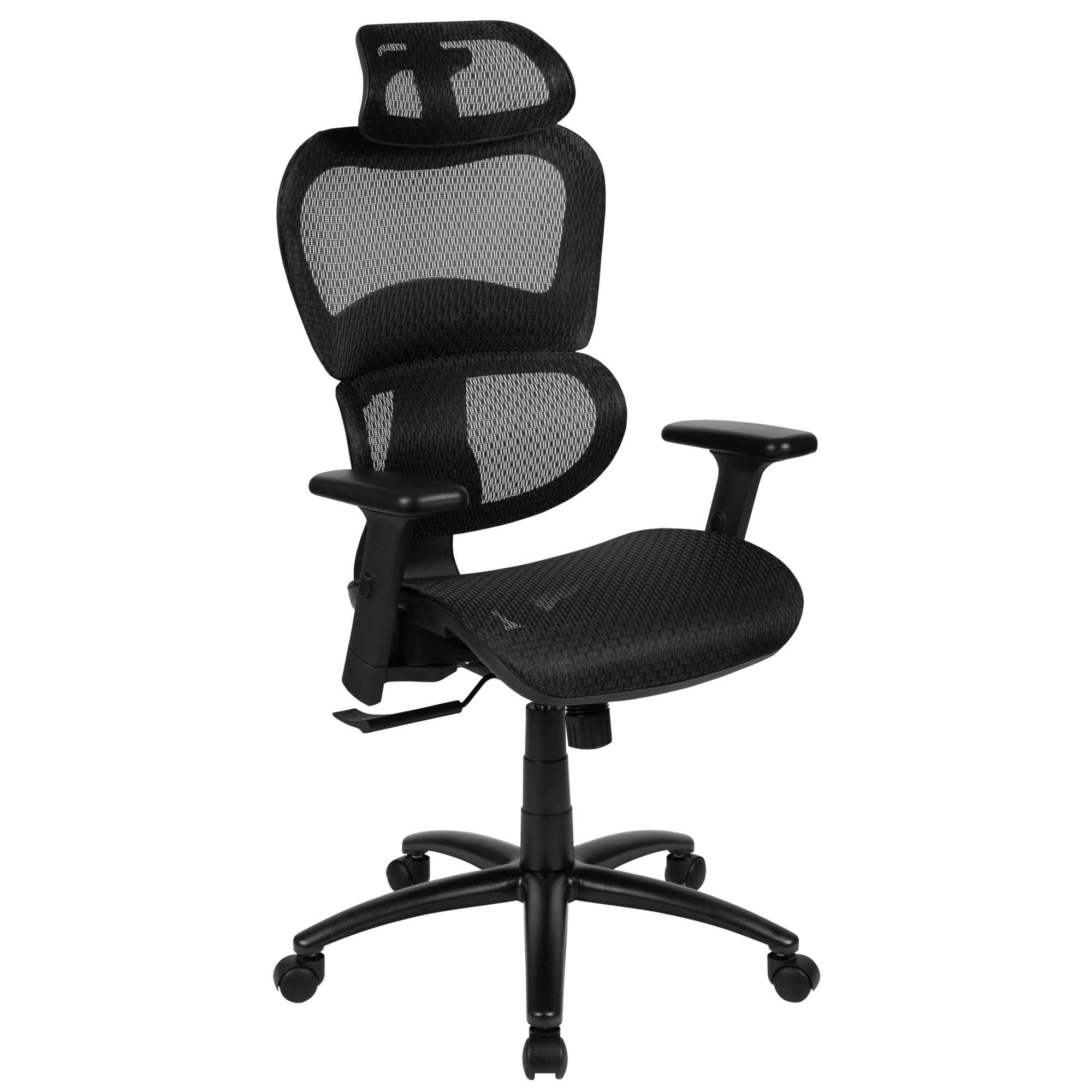 Flash Furniture, Ergonomic Black Mesh Synchro-Tilt Office Chair, Primary Color Black, Included (qty.) 1, Model HLC1388F1KBK