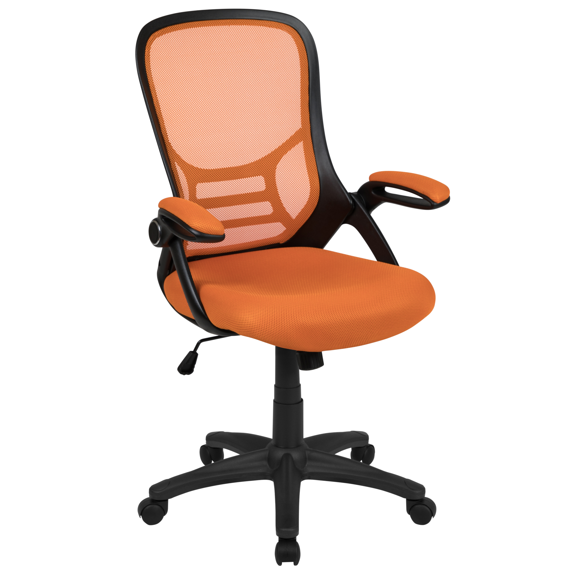 Flash Furniture, Orange Mesh/Black Frame Ergonomic Office Chair, Primary Color Orange, Included (qty.) 1, Model HL00161BKOR