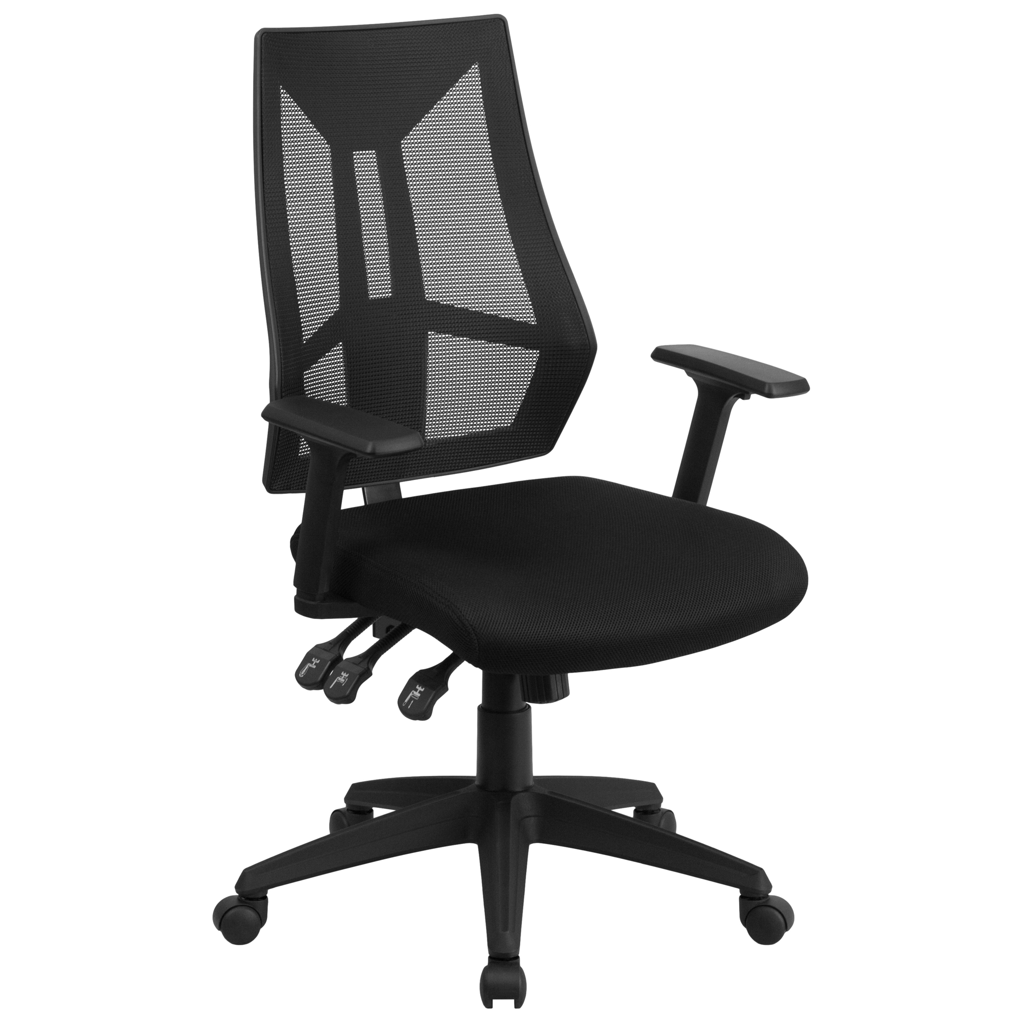 Flash Furniture, High Back Black Mesh Multifunction Office Chair, Primary Color Black, Included (qty.) 1, Model HL0017