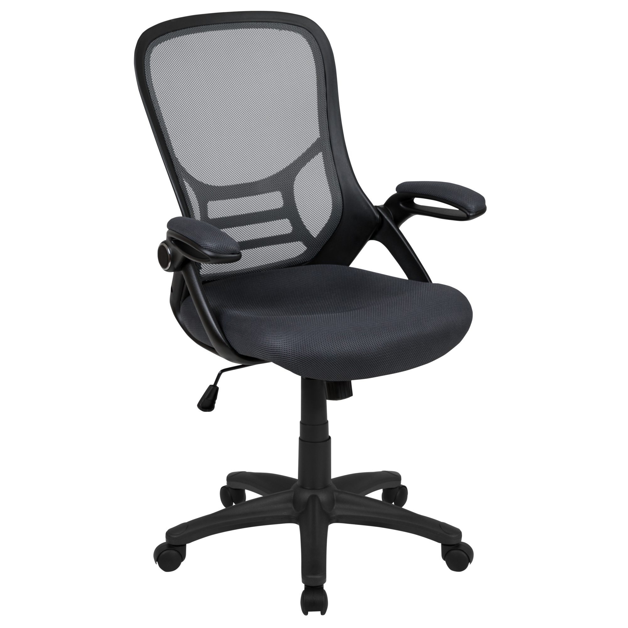 Flash Furniture, Dark Gray Mesh/Black Frame Ergonomic Office Chair, Primary Color Gray, Included (qty.) 1, Model HL00161BKDKGY