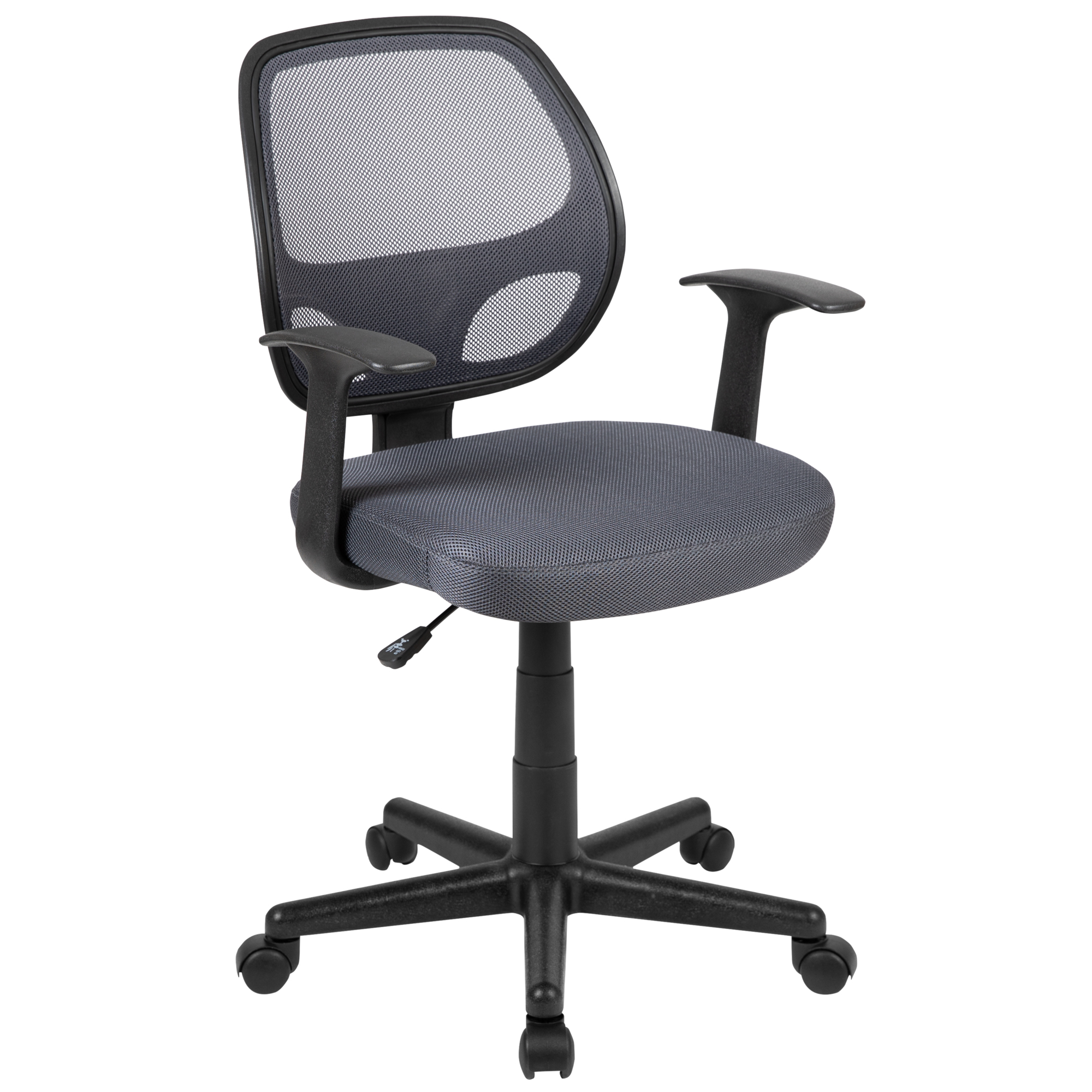 Flash Furniture, Flash Fundamentals Mid-Back Gray Mesh Task Chair, Primary Color Gray, Included (qty.) 1, Model LF118PTGY